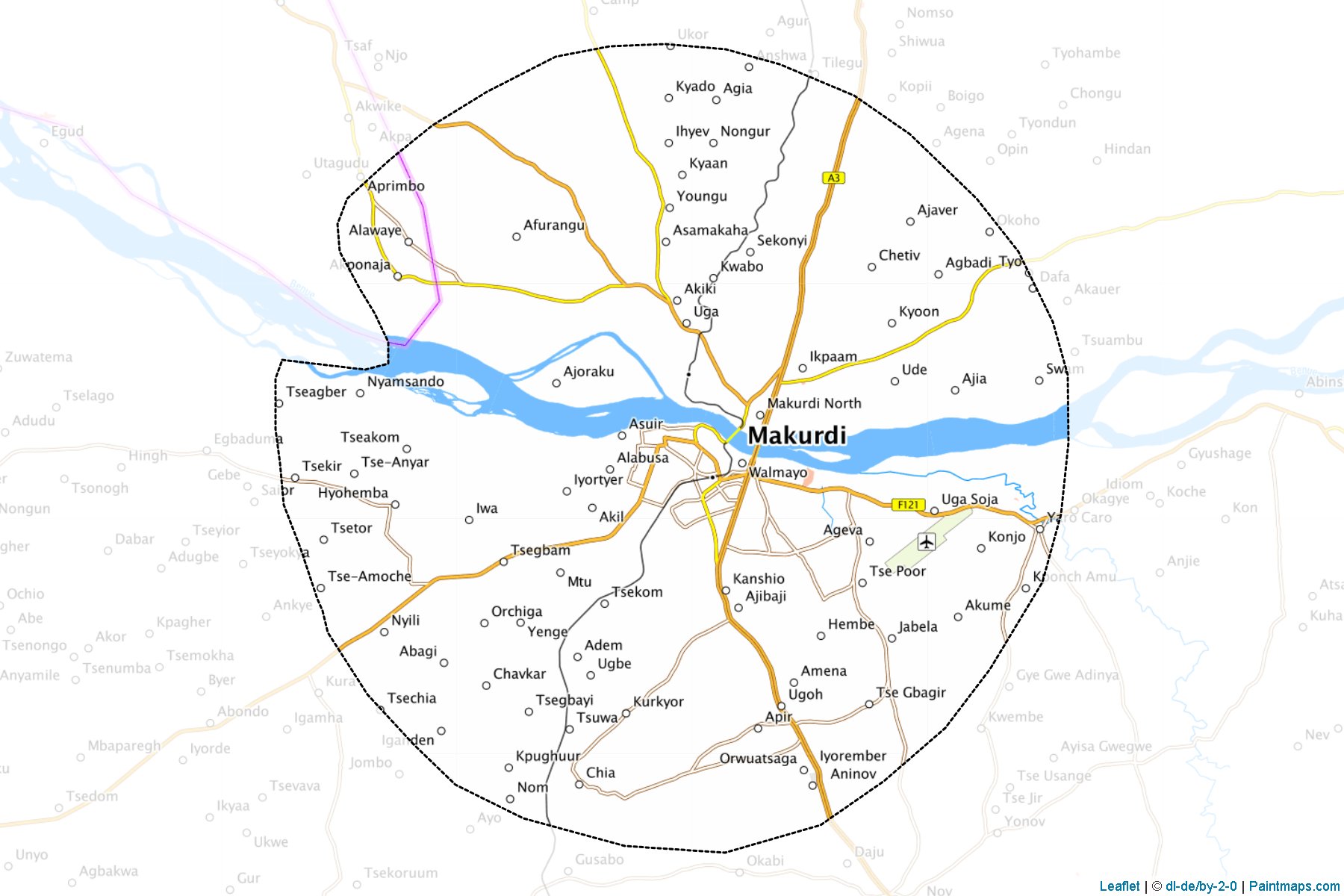 Makurdi (Benue) Map Cropping Samples-1