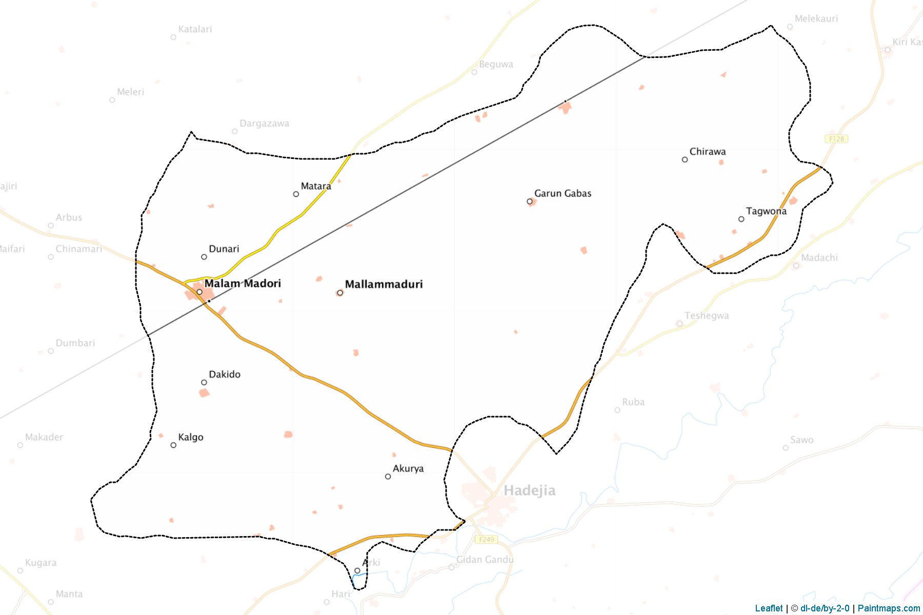 Muestras de recorte de mapas Malam Madori (Jigawa)-1