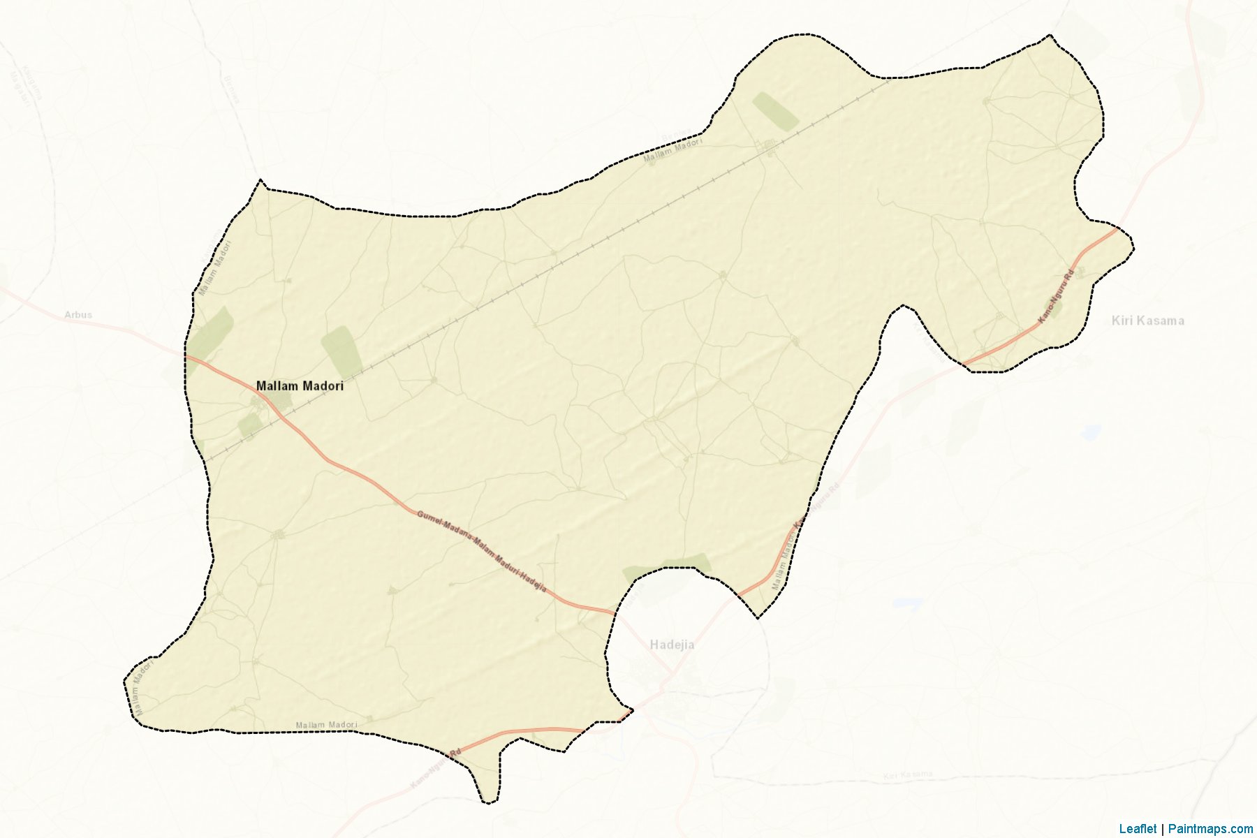 Muestras de recorte de mapas Malam Madori (Jigawa)-2