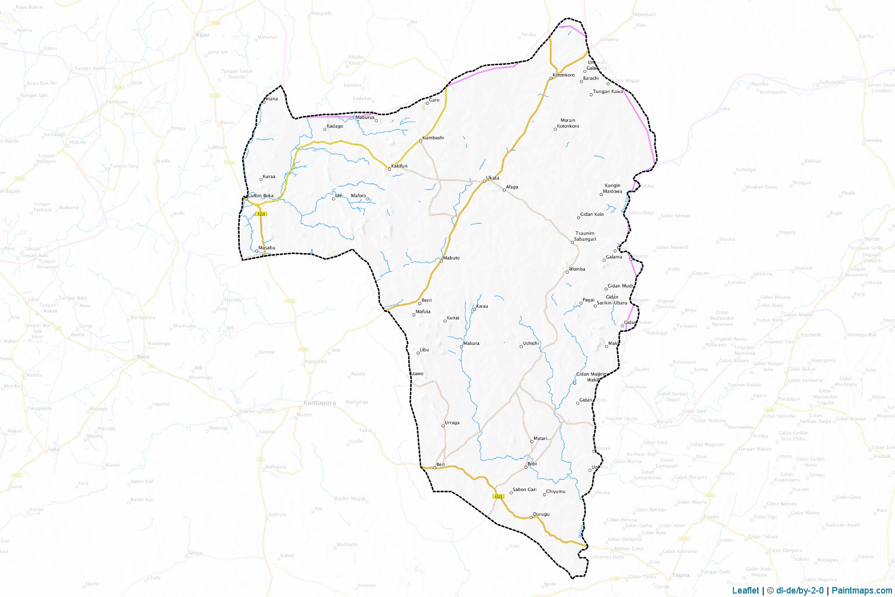 Mariga (Niger Eyaleti) Haritası Örnekleri-1