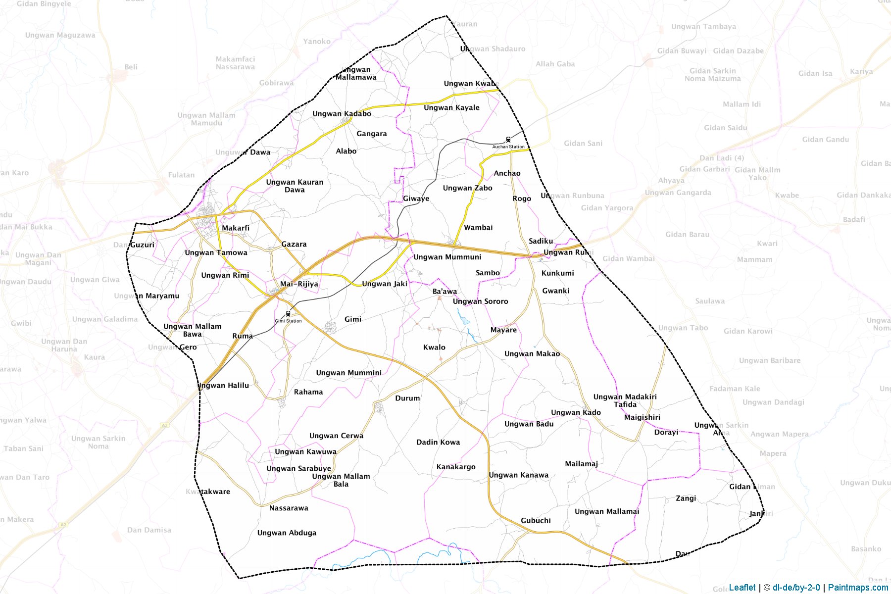 Muestras de recorte de mapas Markafi (Kaduna)-1