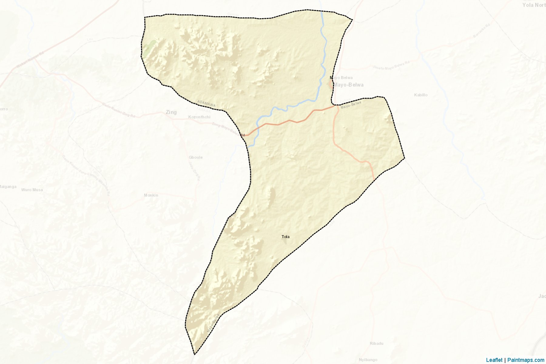 Muestras de recorte de mapas Mayo-Belwa (Adamawa)-2