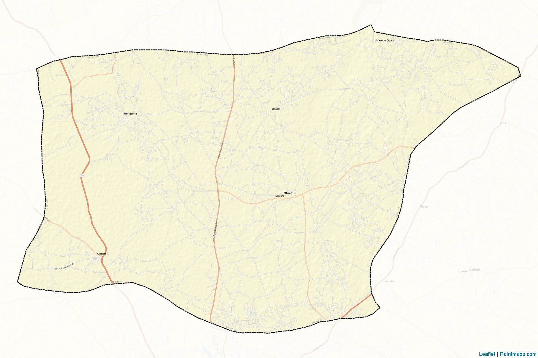 Muestras de recorte de mapas Mbaitoli (Imo)-2