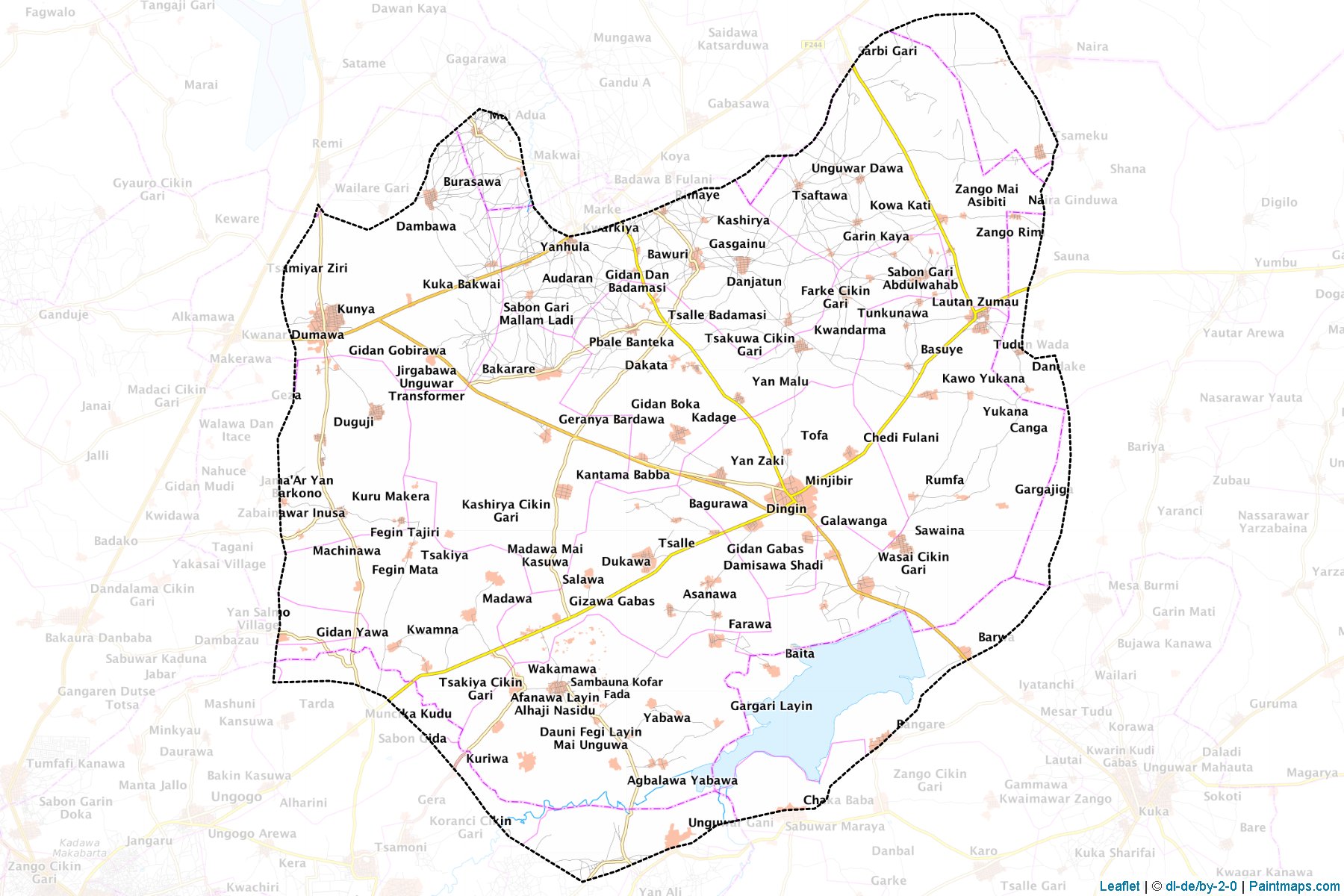 Muestras de recorte de mapas Minjibir (Kano)-1