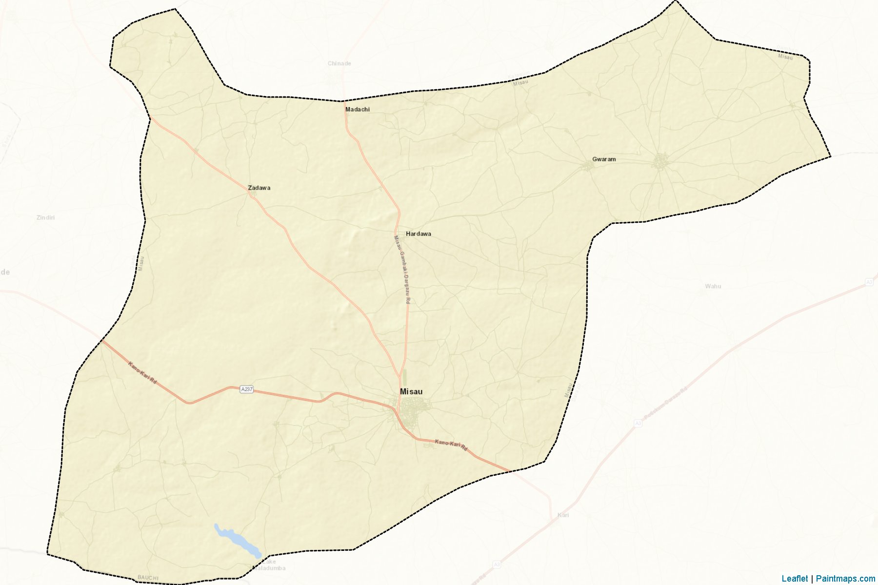 Misau (Bauchi Eyaleti) Haritası Örnekleri-2