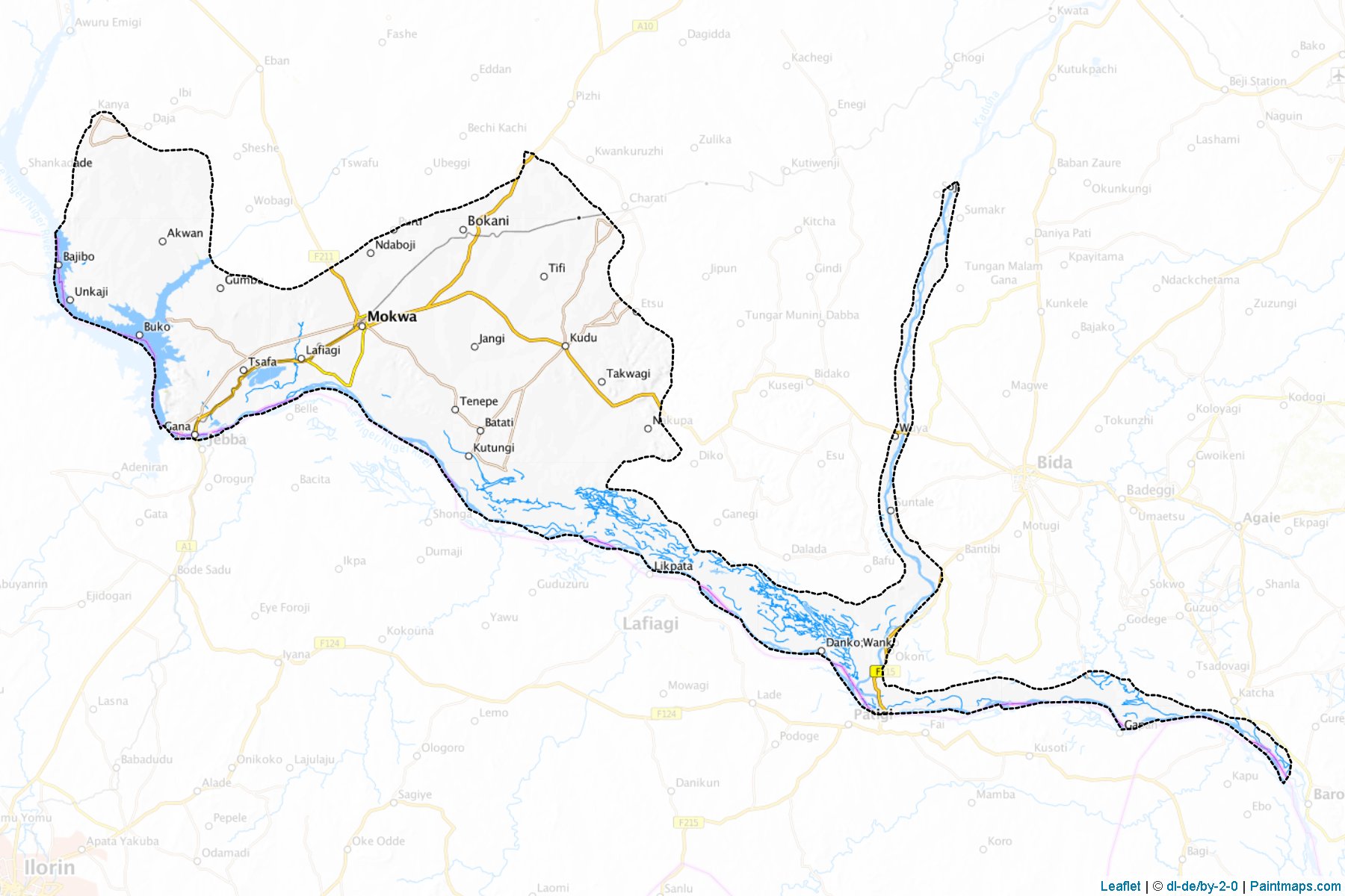 Muestras de recorte de mapas Mokwa (Niger)-1