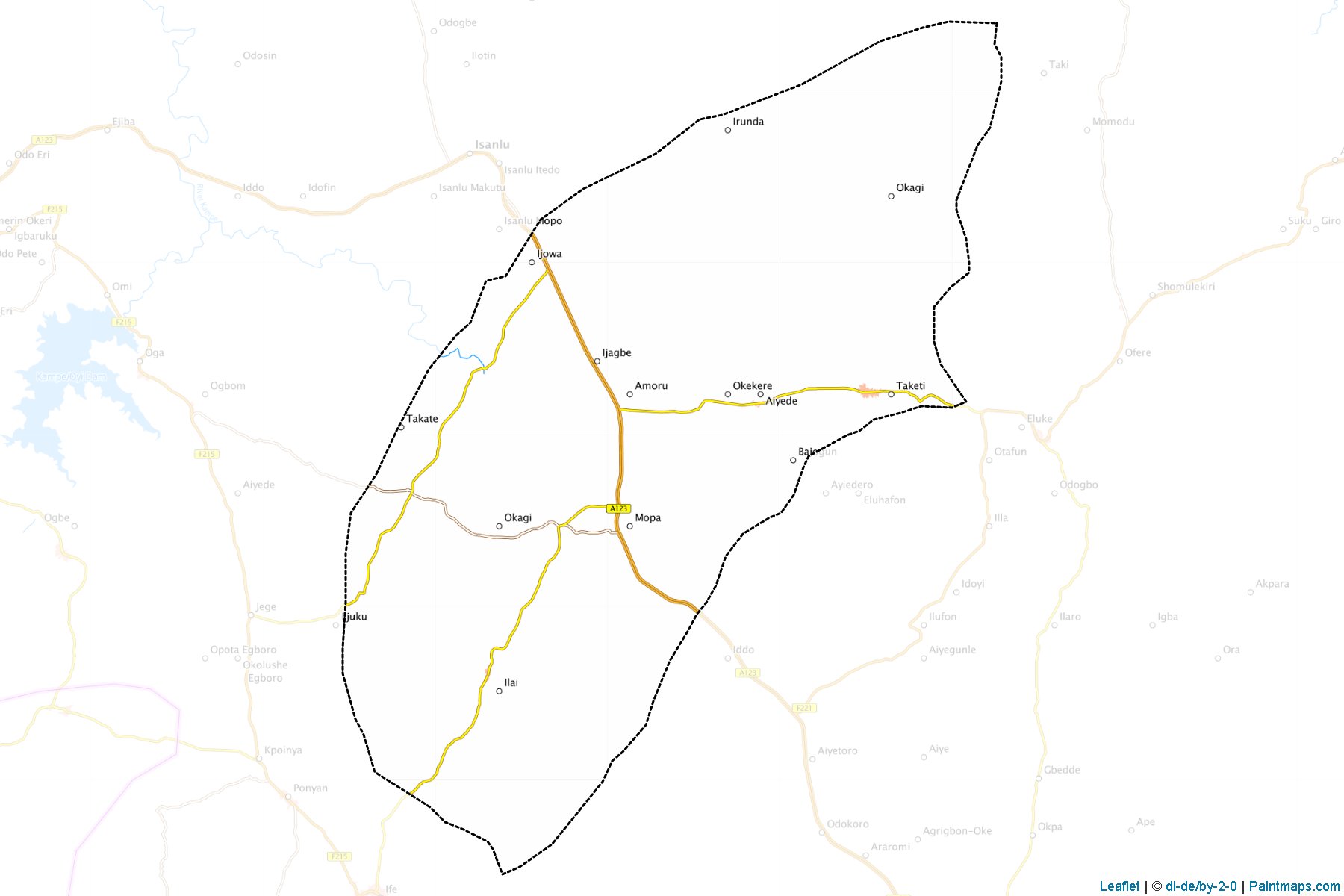 Mopa-Muro (Kogi Eyaleti) Haritası Örnekleri-1