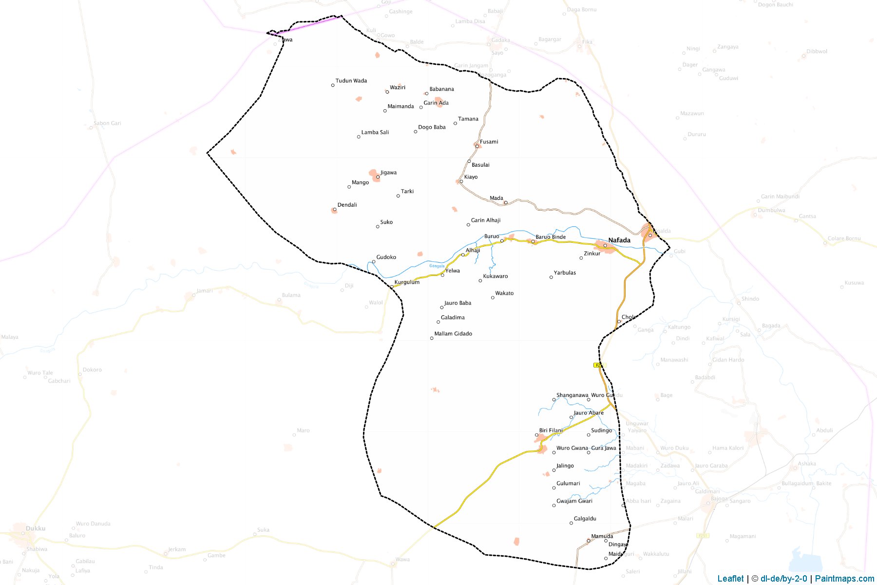 Muestras de recorte de mapas Nafada (Gombe)-1