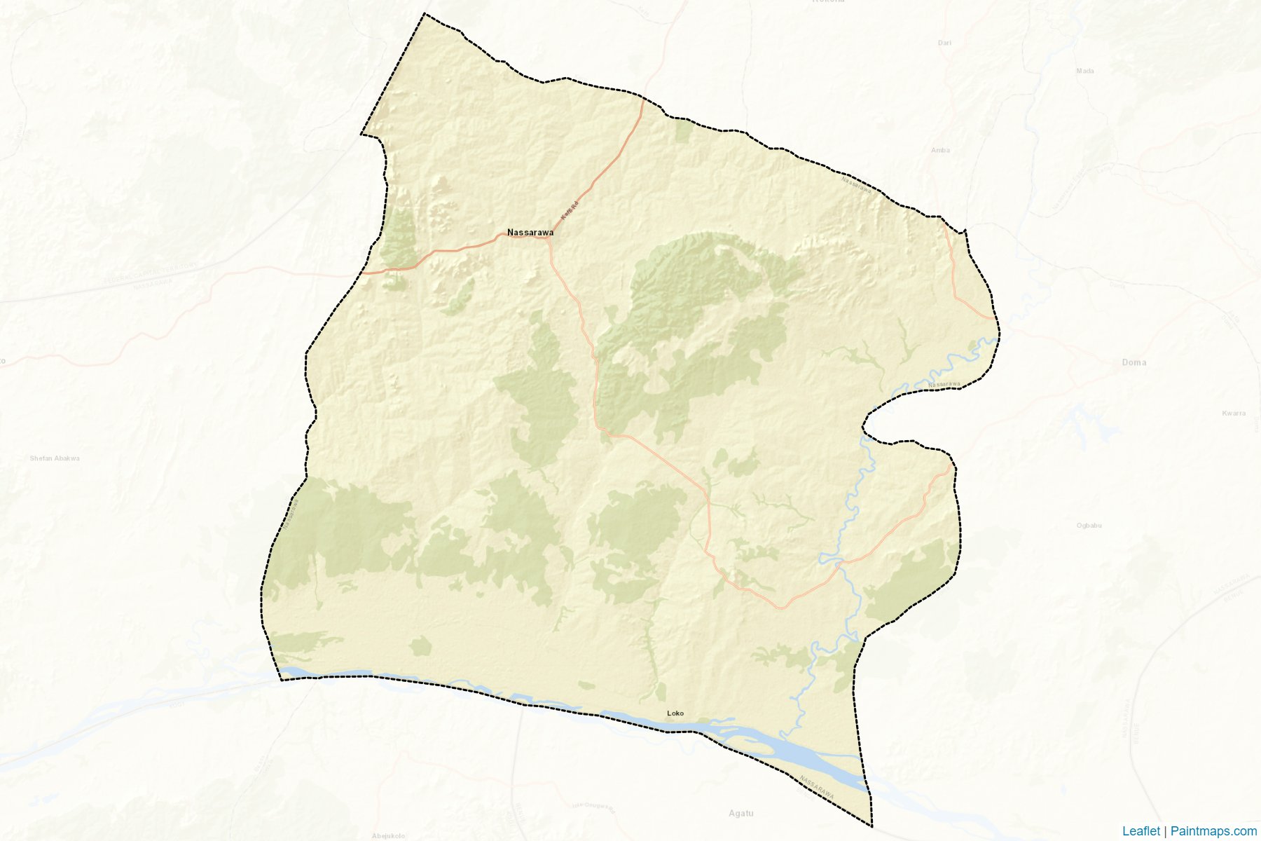 Muestras de recorte de mapas Nasarawa (Nassarawa)-2