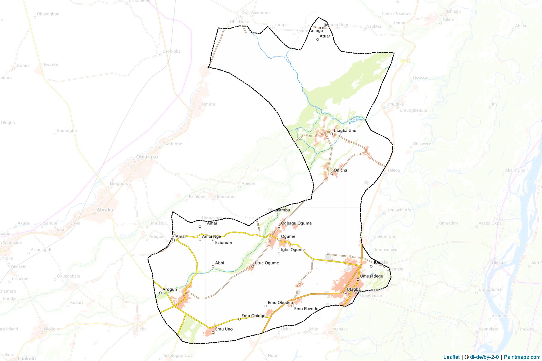 Muestras de recorte de mapas Ndokwa West (Delta)-1