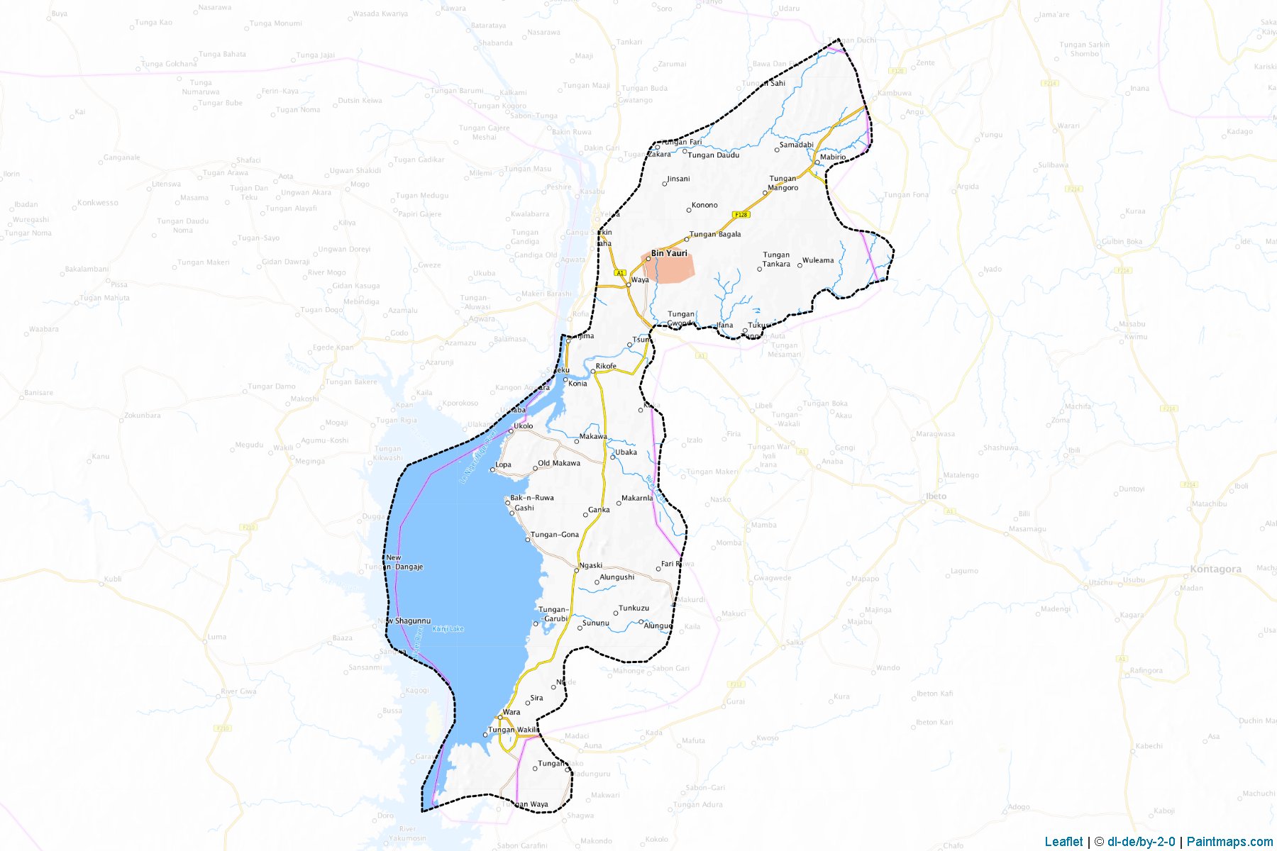 Muestras de recorte de mapas Ngaski (Kebbi)-1