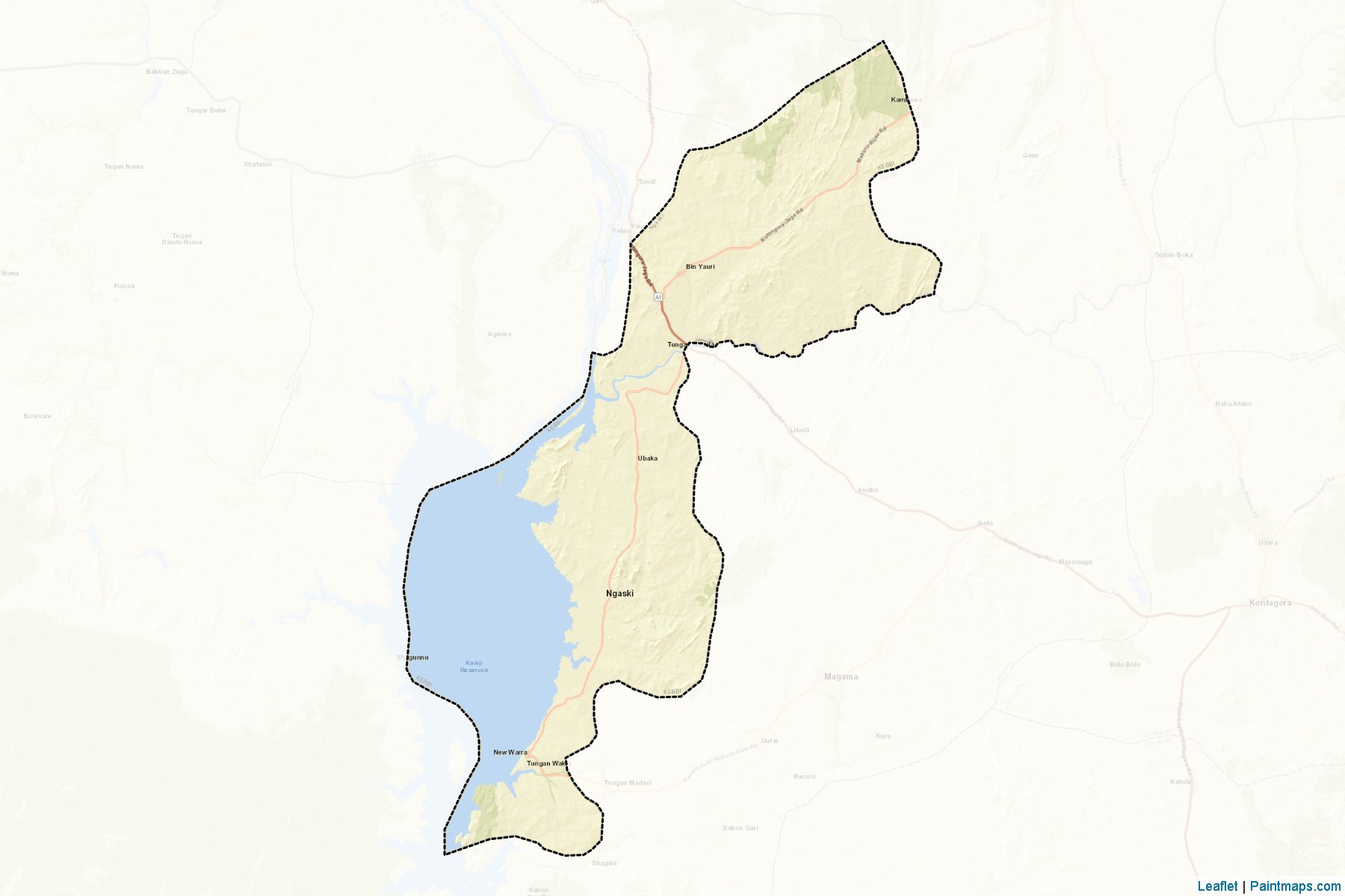 Muestras de recorte de mapas Ngaski (Kebbi)-2