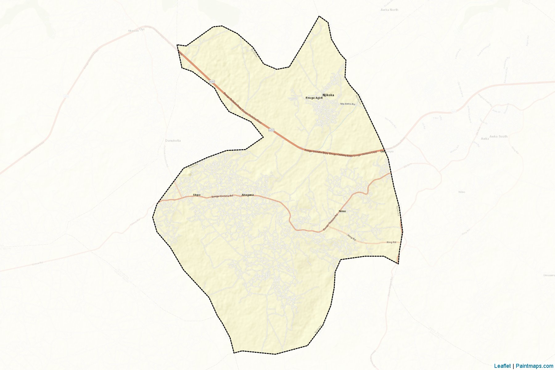 Muestras de recorte de mapas Njikoka (Anambra)-2