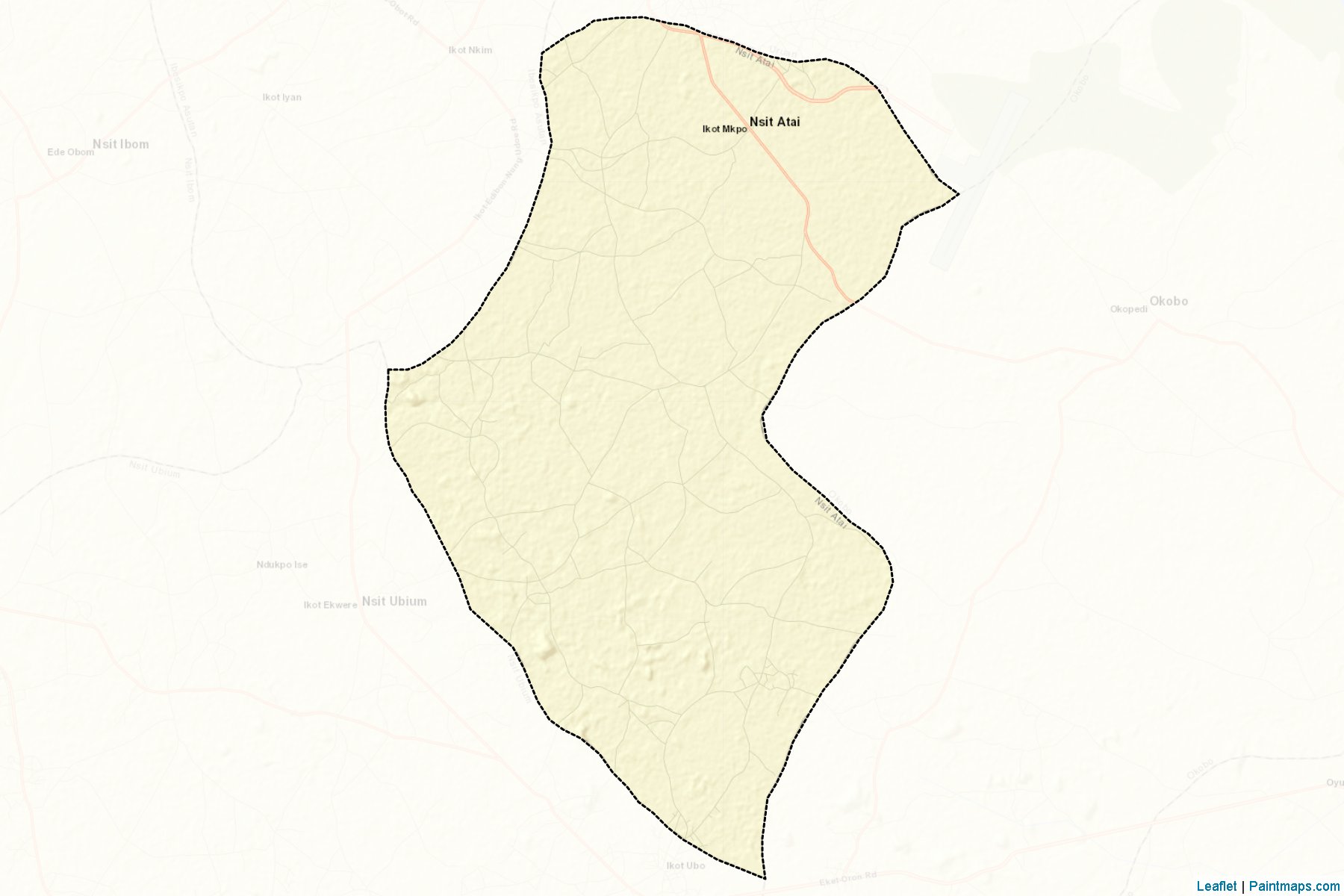 Muestras de recorte de mapas Nsit Atai (Akwa lbom)-2