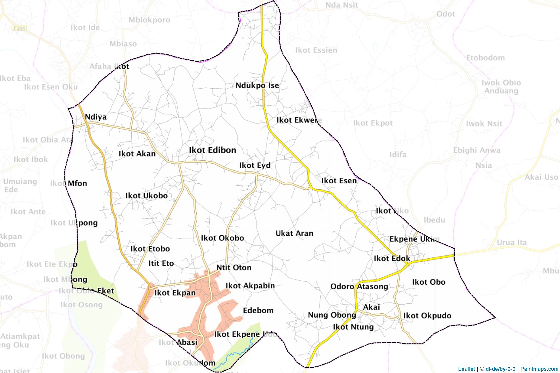 Muestras de recorte de mapas Nsit Ubium (Akwa lbom)-1