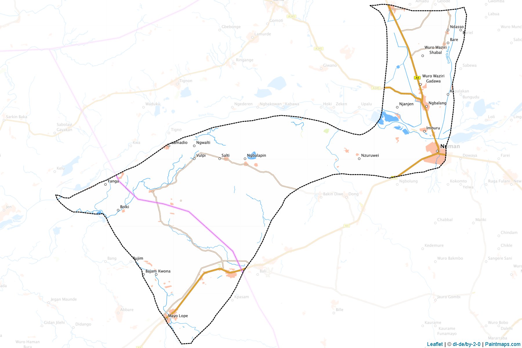 Numan (Adamawa) Map Cropping Samples-1