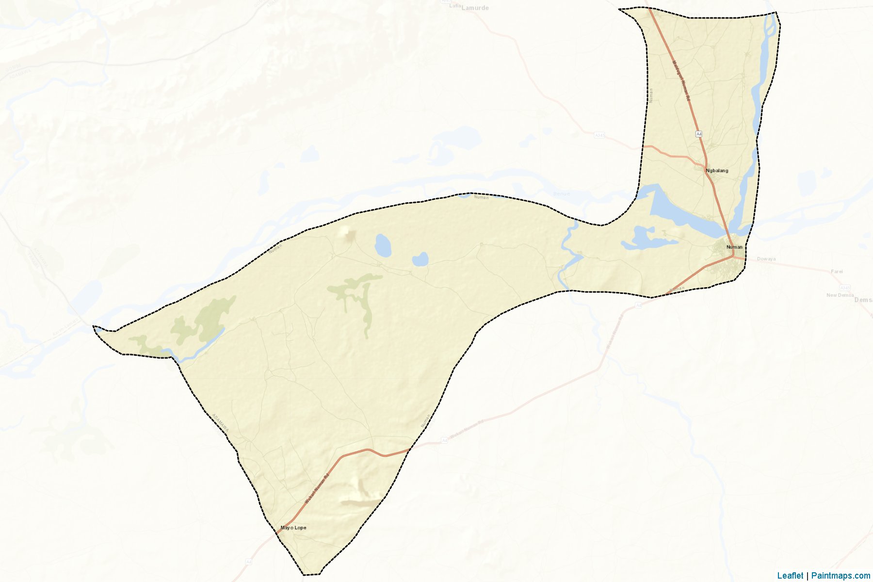 Numan (Adamawa) Map Cropping Samples-2