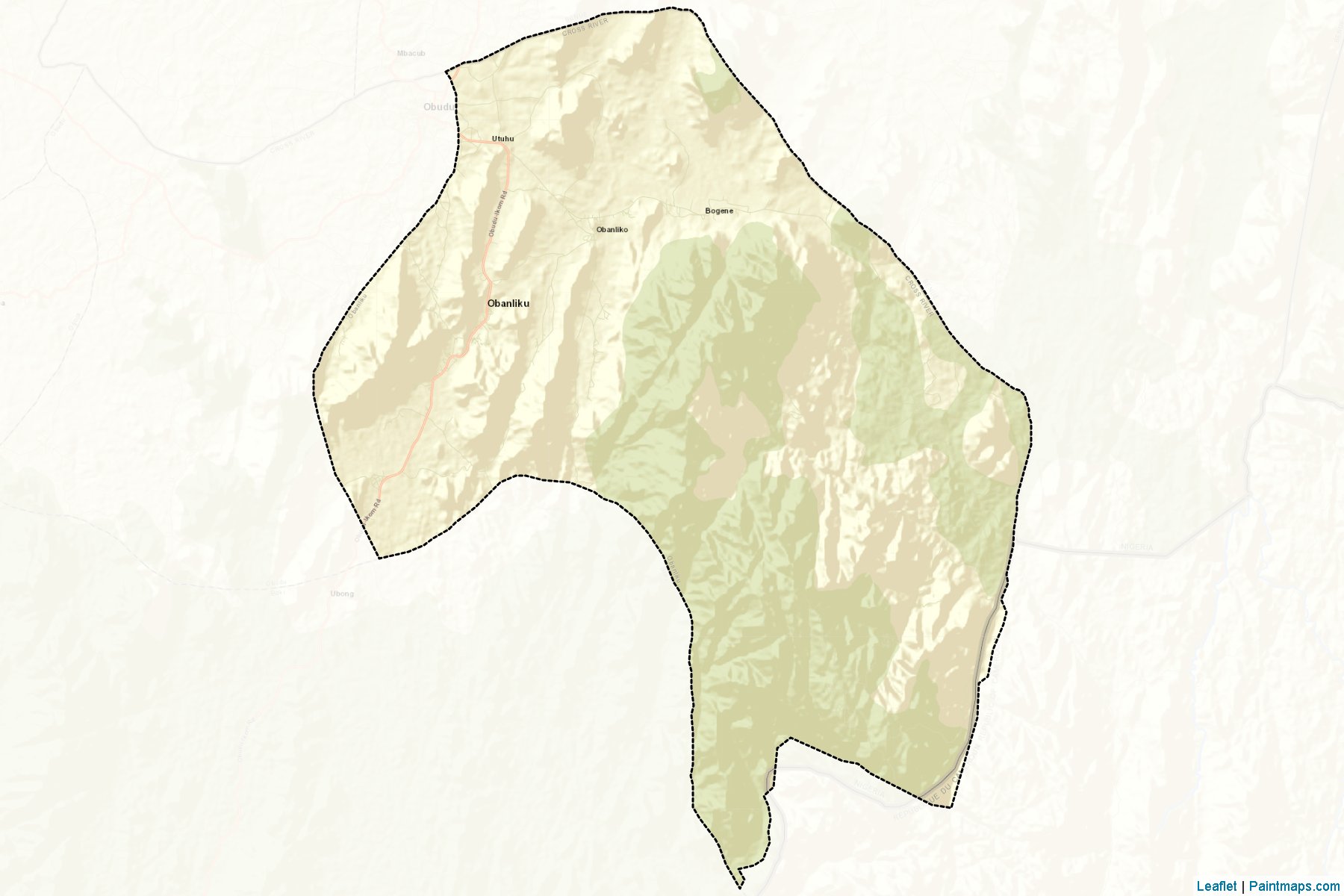 Muestras de recorte de mapas Obanliku (Cross River)-2