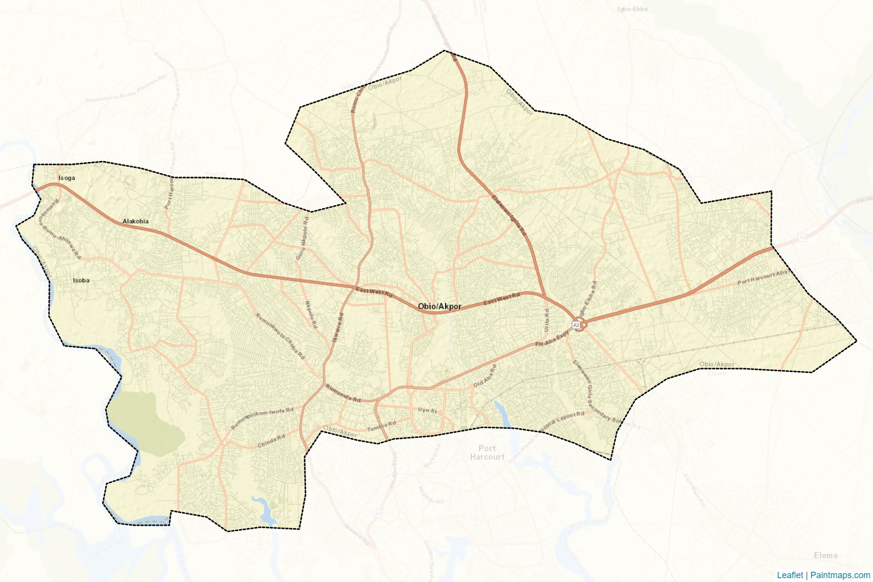 Obio/Akpor (Rivers) Map Cropping Samples-2