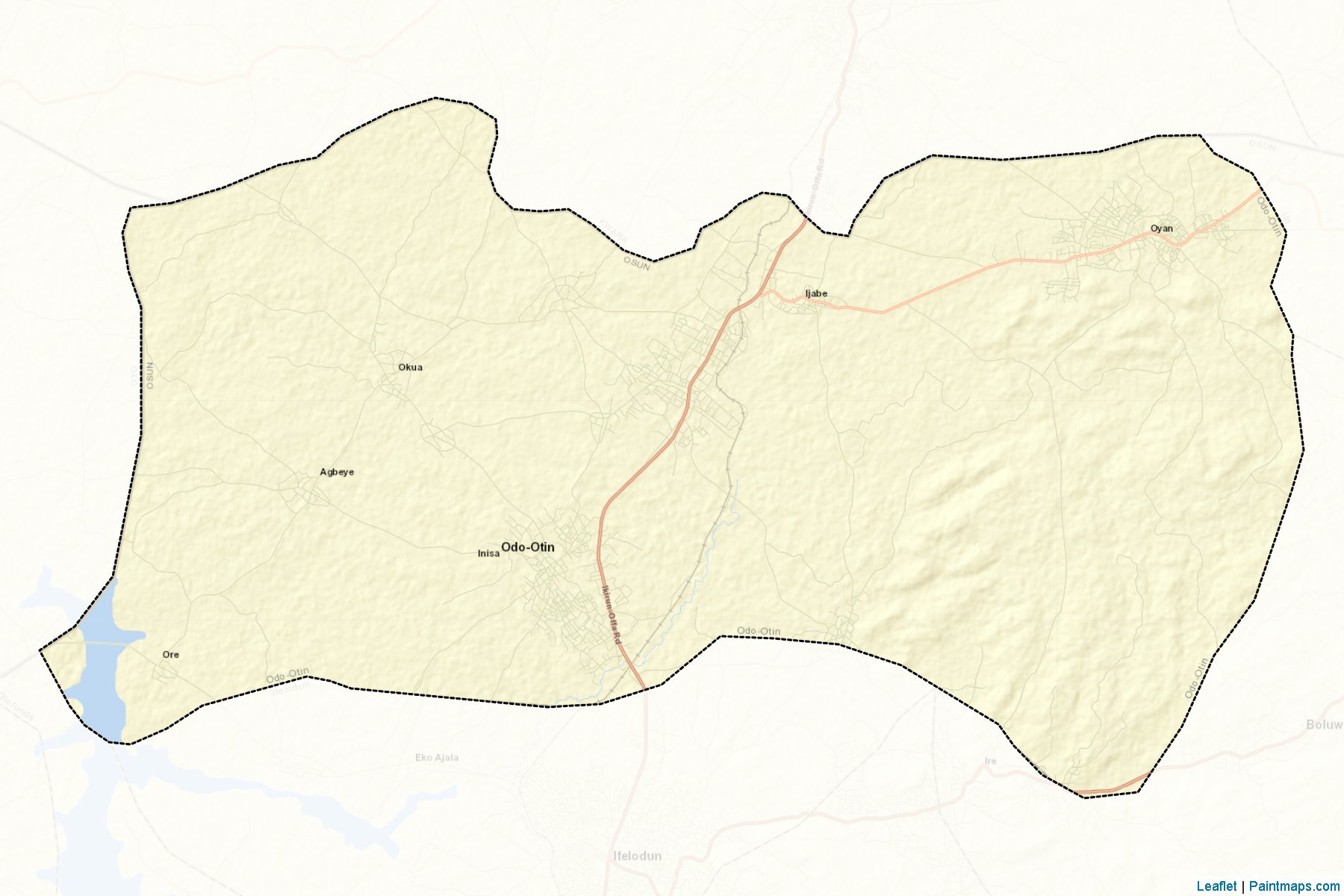 Muestras de recorte de mapas Odo-Otin (Osun)-2