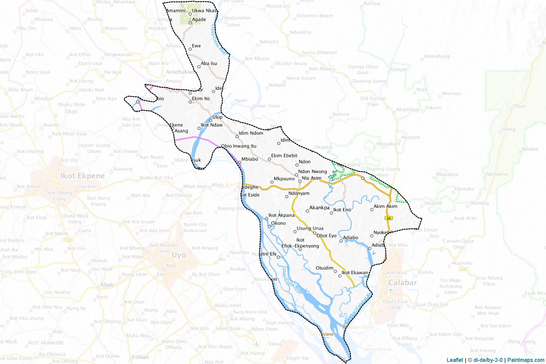 Muestras de recorte de mapas Odukpani (Cross River)-1