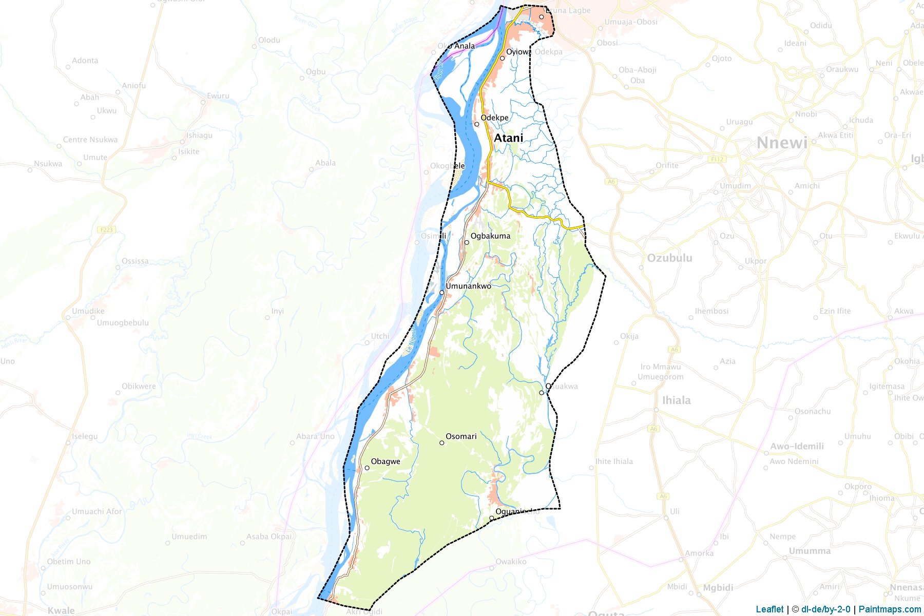 Ogbaru (Anambra Eyaleti) Haritası Örnekleri-1