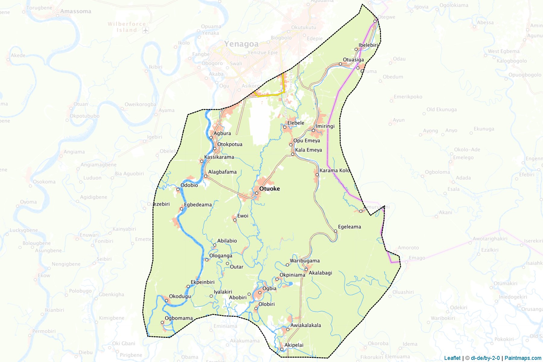 Muestras de recorte de mapas Ogbia (Bayelsa)-1