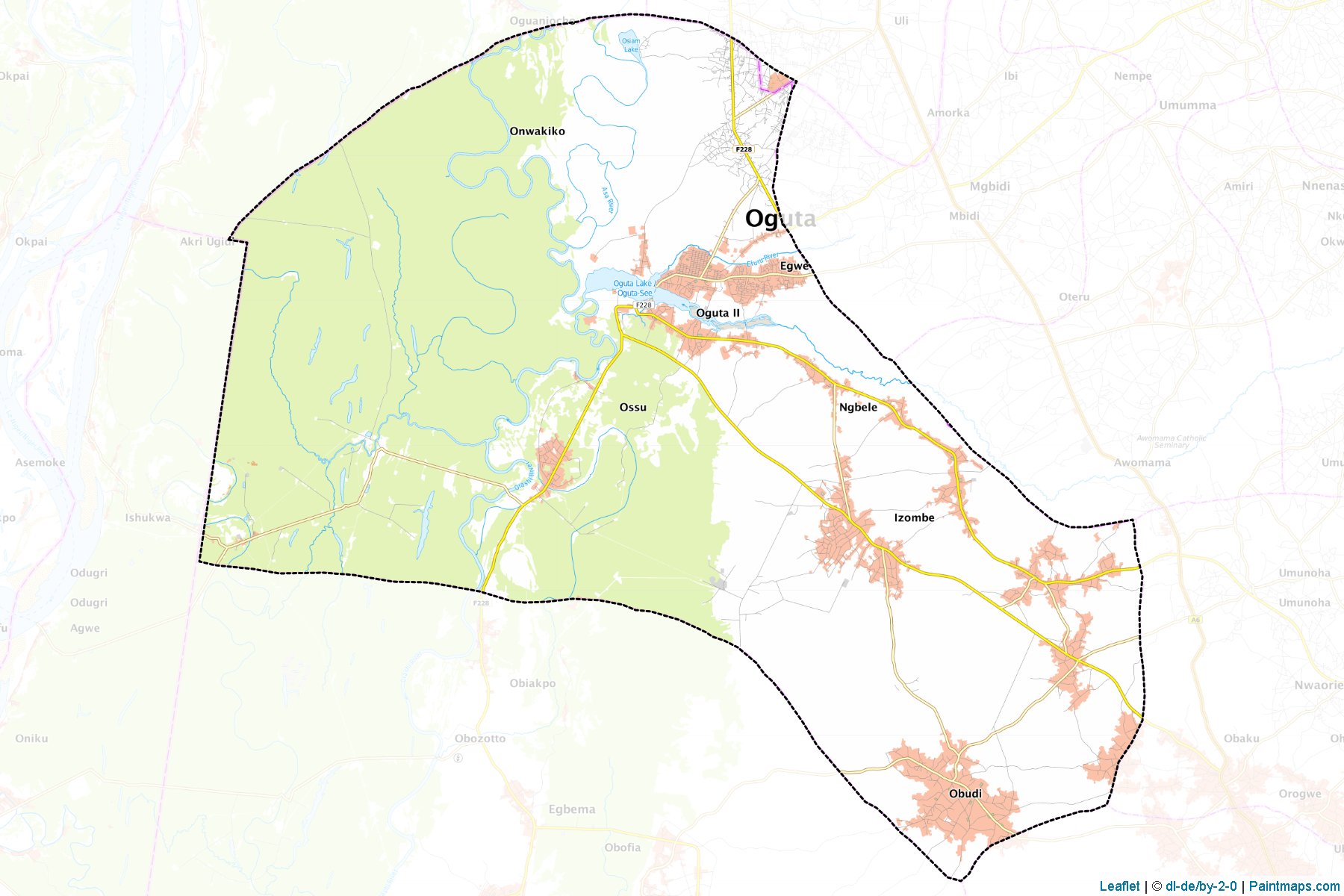 Muestras de recorte de mapas Oguta (Imo)-1