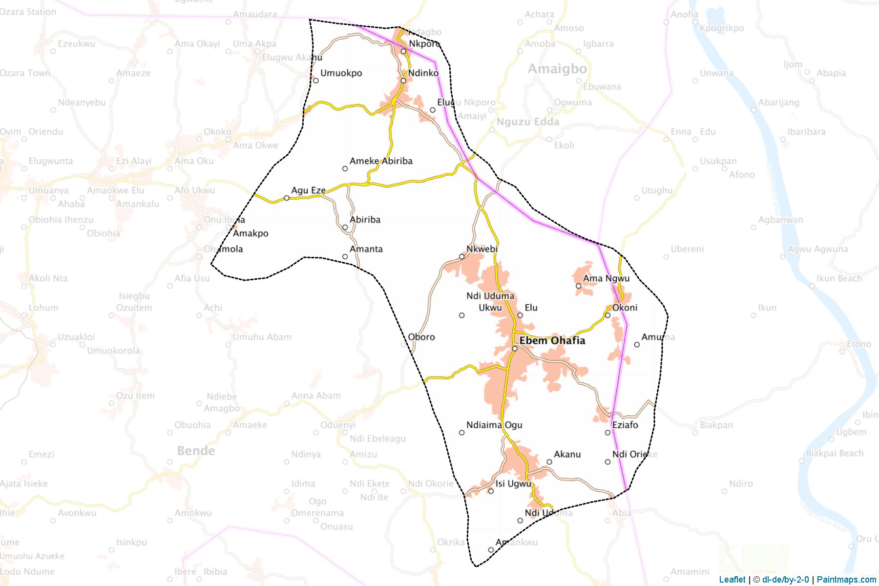 Muestras de recorte de mapas Ohafia (Abia)-1