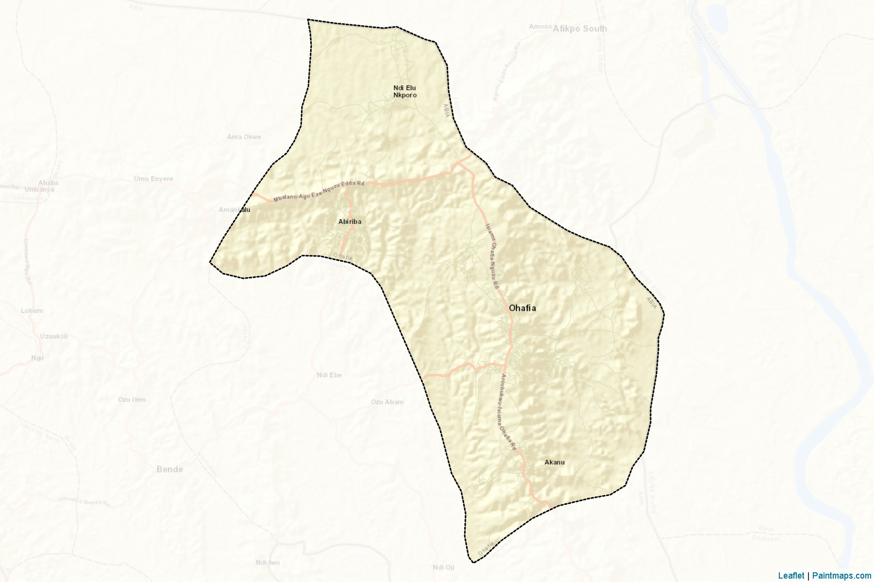 Muestras de recorte de mapas Ohafia (Abia)-2