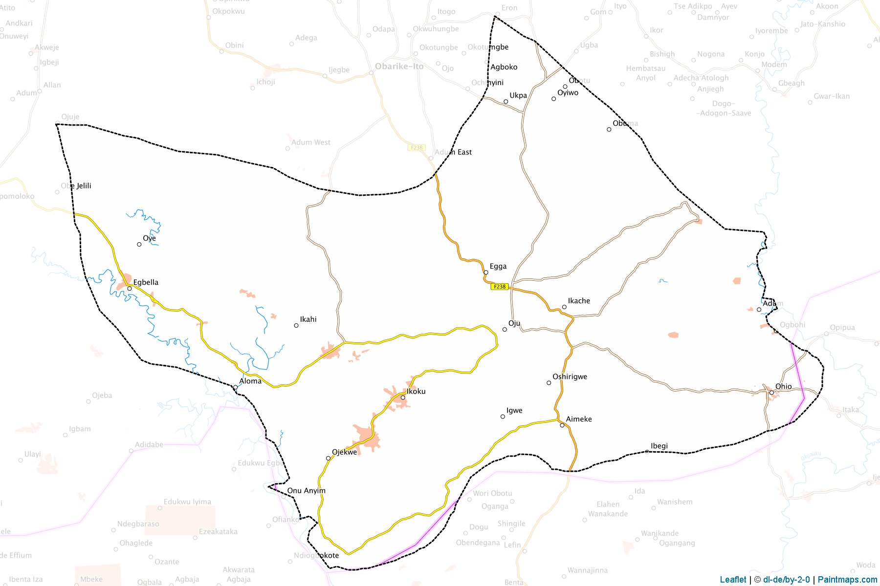 Muestras de recorte de mapas Oju (Benue)-1