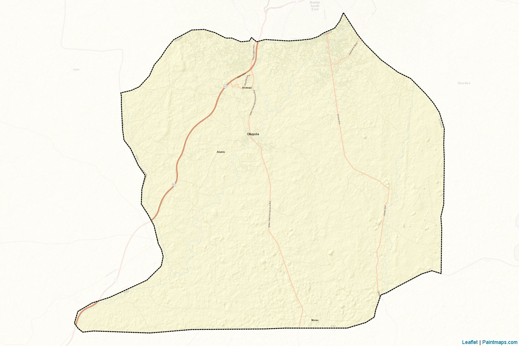 Muestras de recorte de mapas Oluyole (Oyo)-2