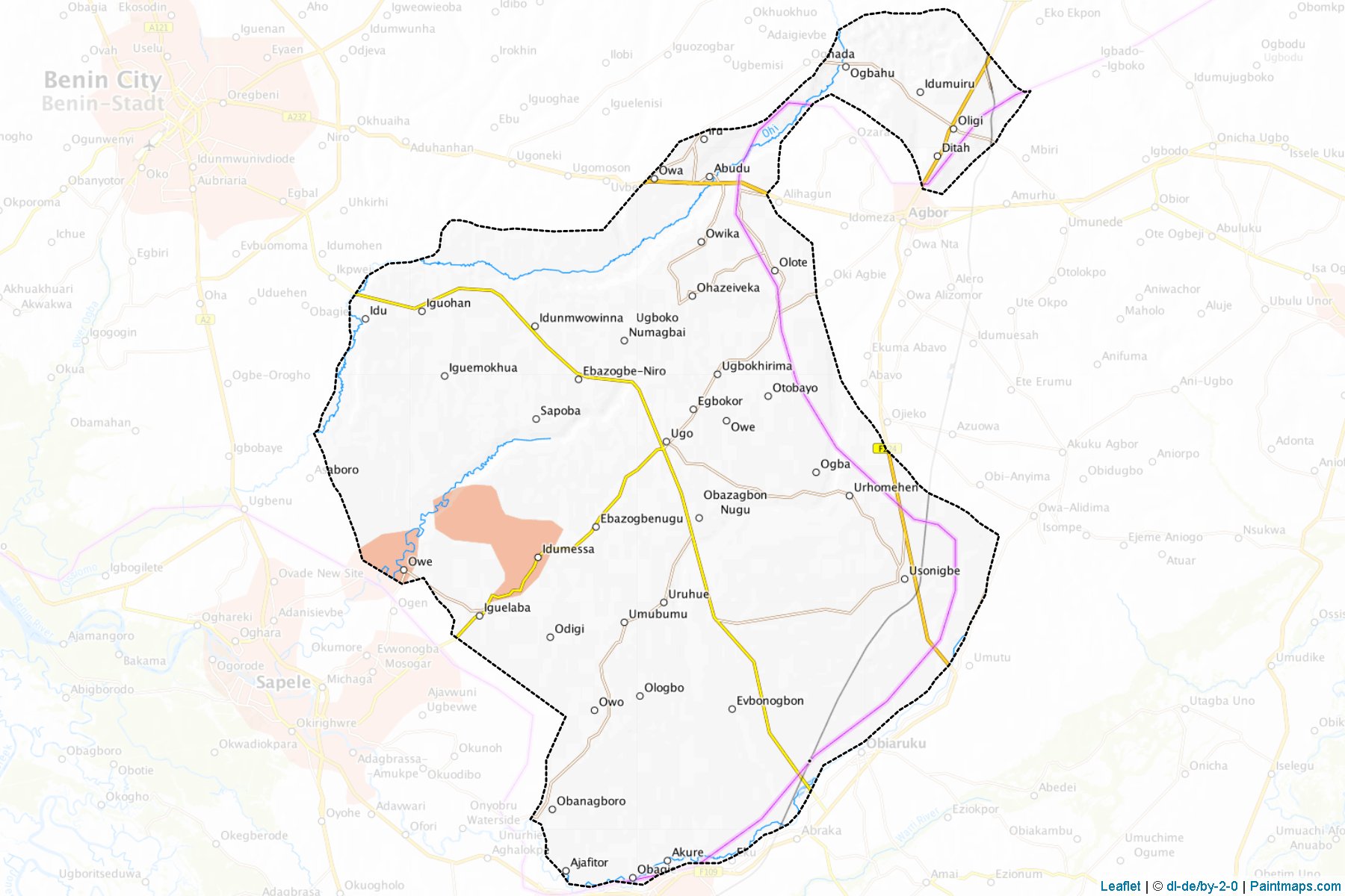 Muestras de recorte de mapas Orhionmwon (Edo)-1