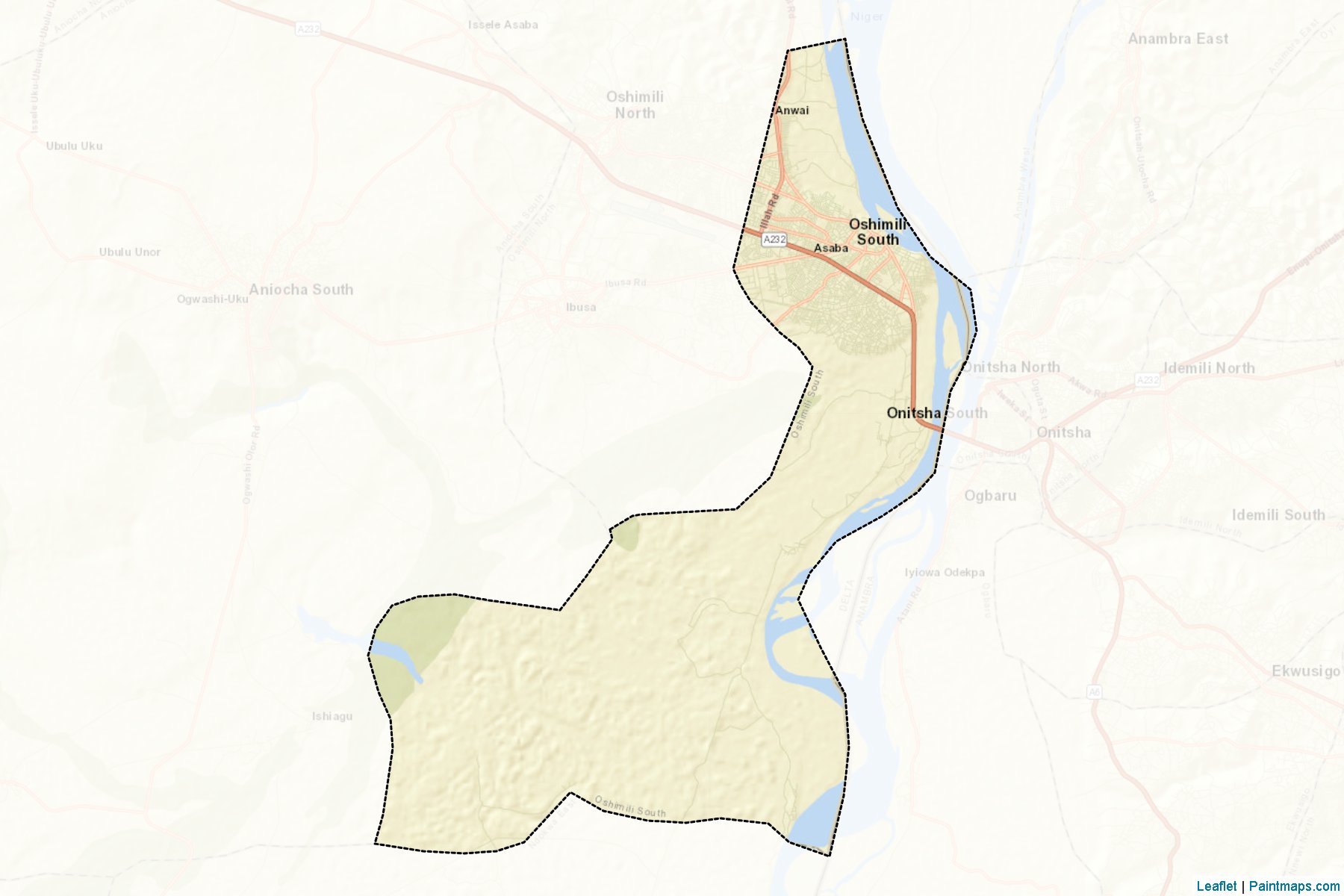 Muestras de recorte de mapas Oshimili South (Delta)-2