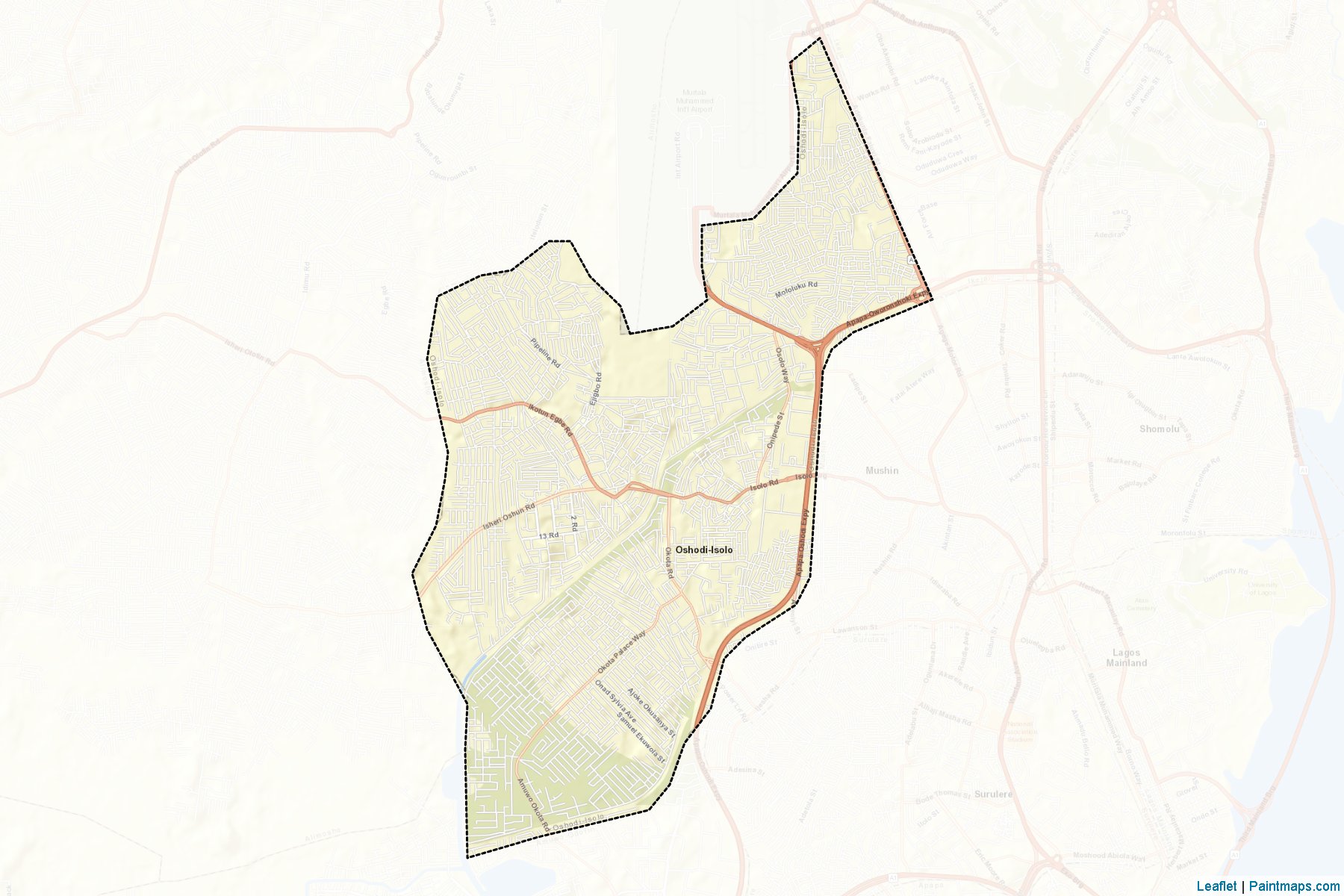 Muestras de recorte de mapas Oshodi-Isolo (Lagos)-2