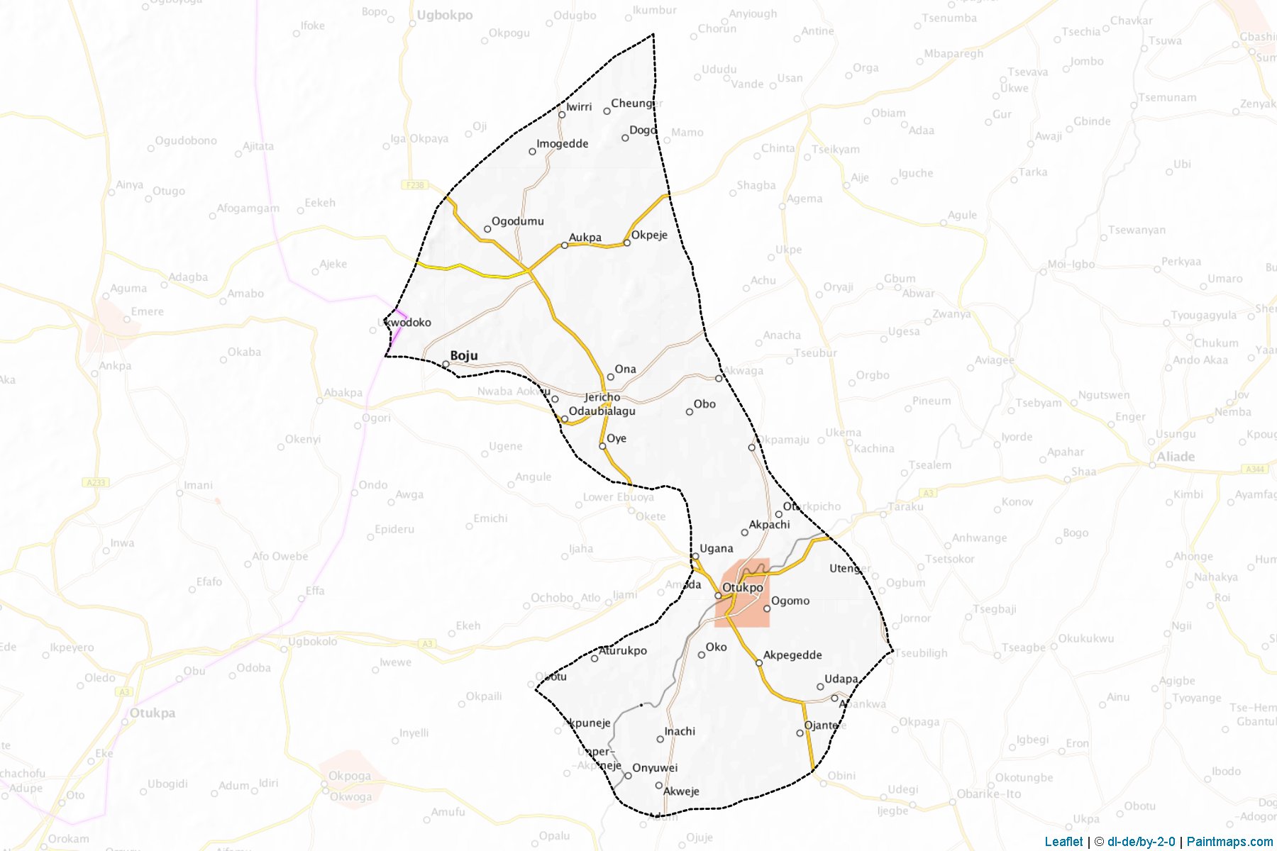 Muestras de recorte de mapas Oturkpo (Benue)-1