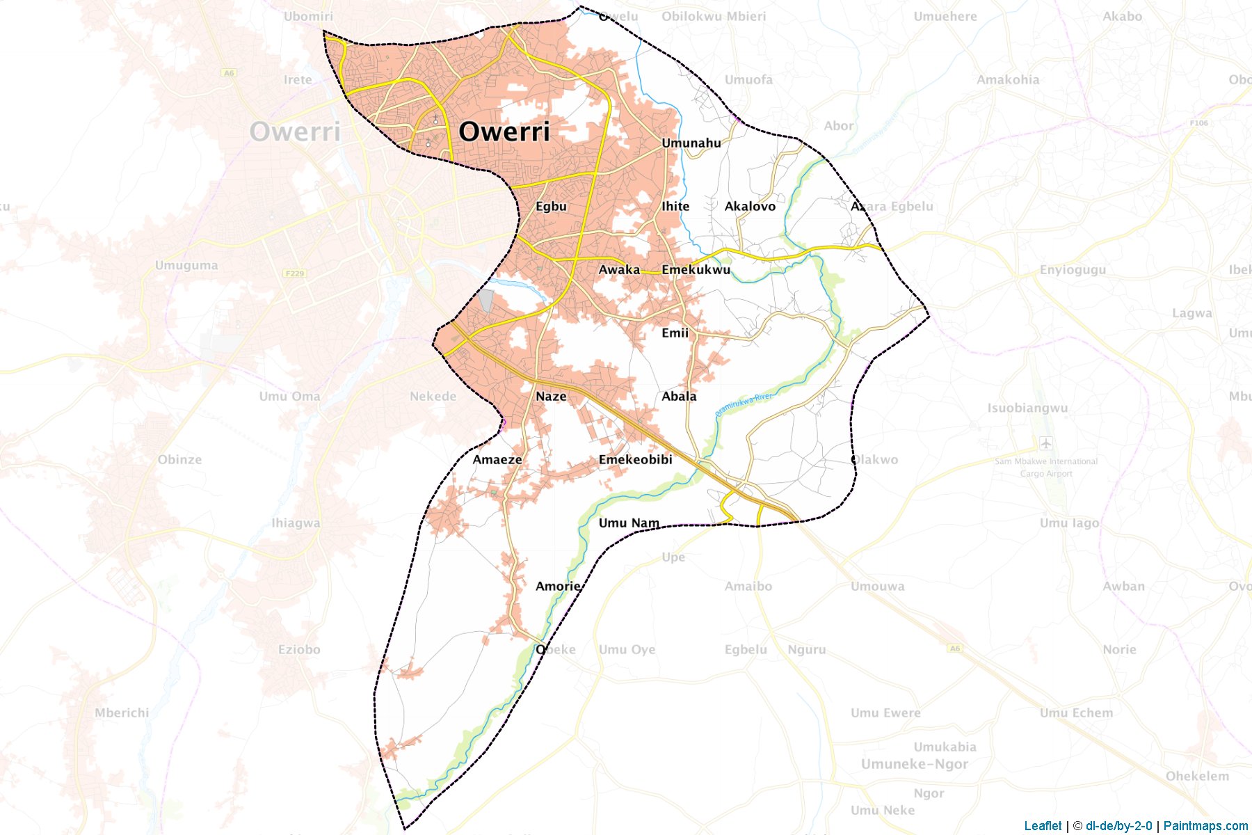 Muestras de recorte de mapas Owerri North (Imo)-1