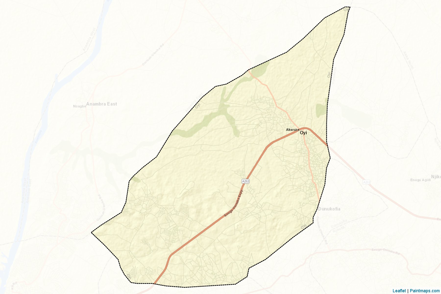 Muestras de recorte de mapas Oyi (Anambra)-2