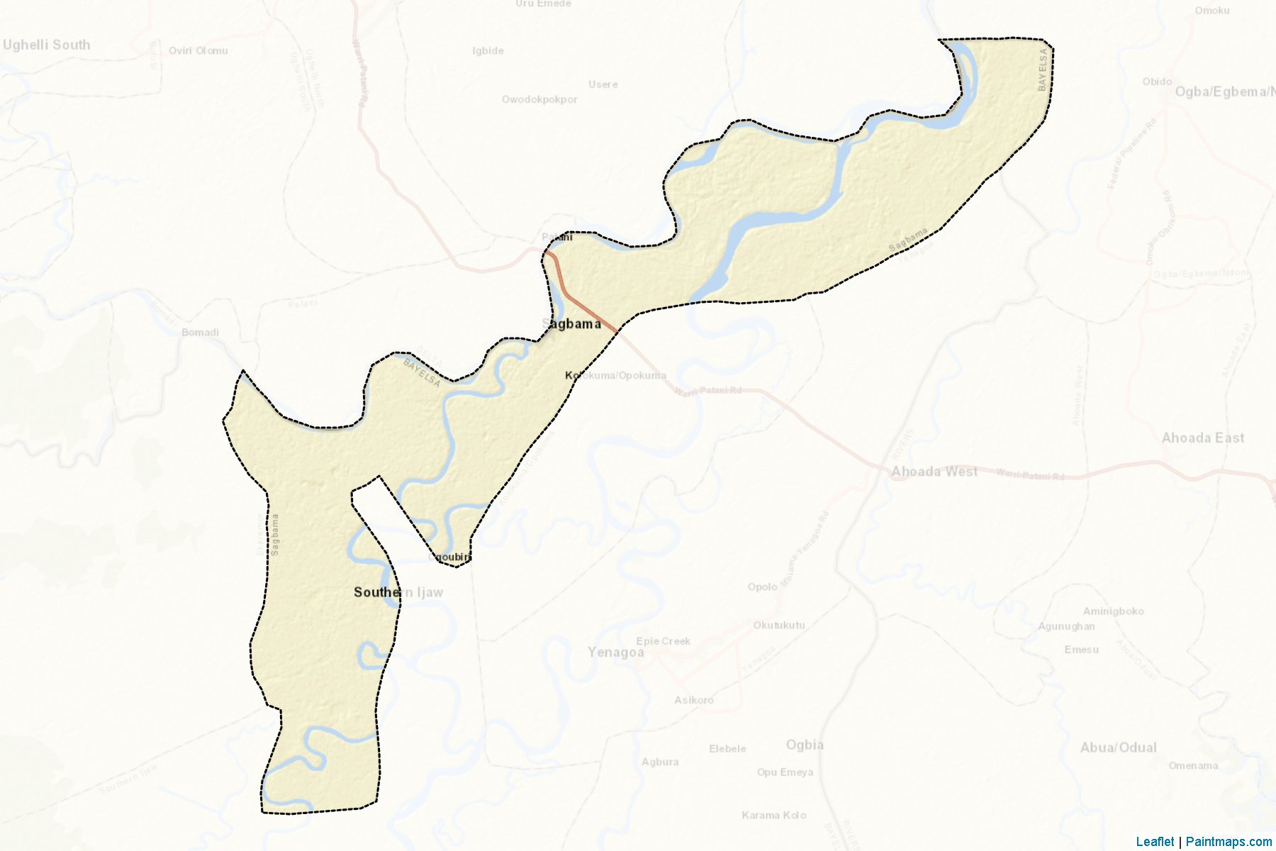 Sagbama (Bayelsa Eyaleti) Haritası Örnekleri-2