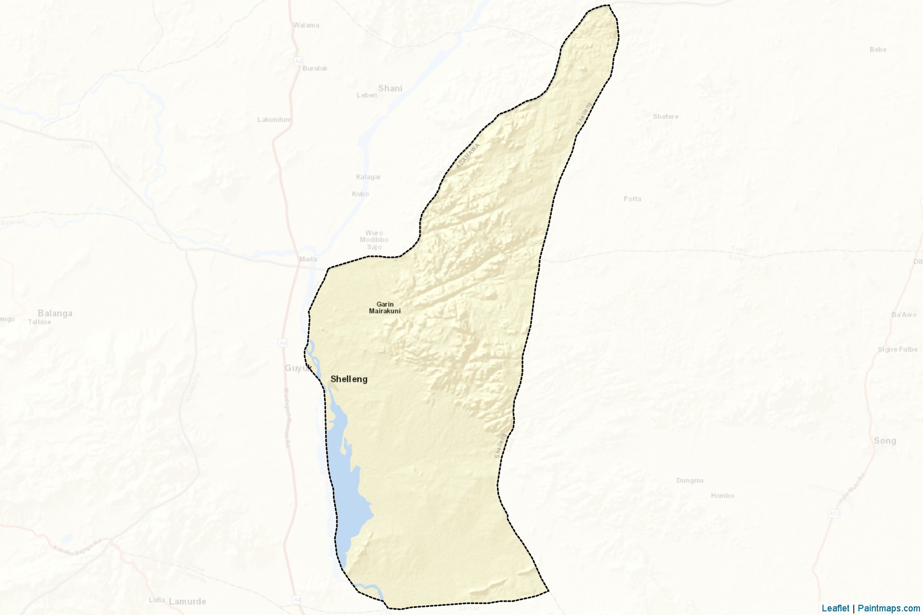 Shelleng (Adamawa) Map Cropping Samples-2