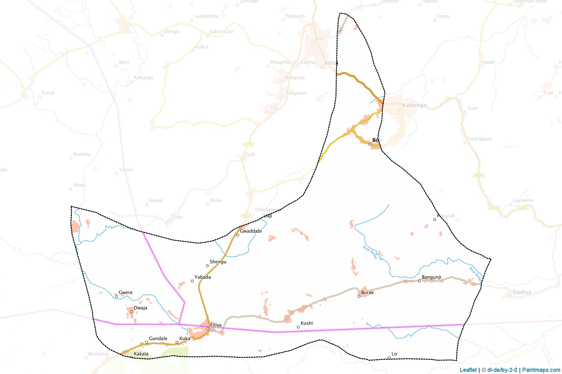 Muestras de recorte de mapas Shomgom (Gombe)-1