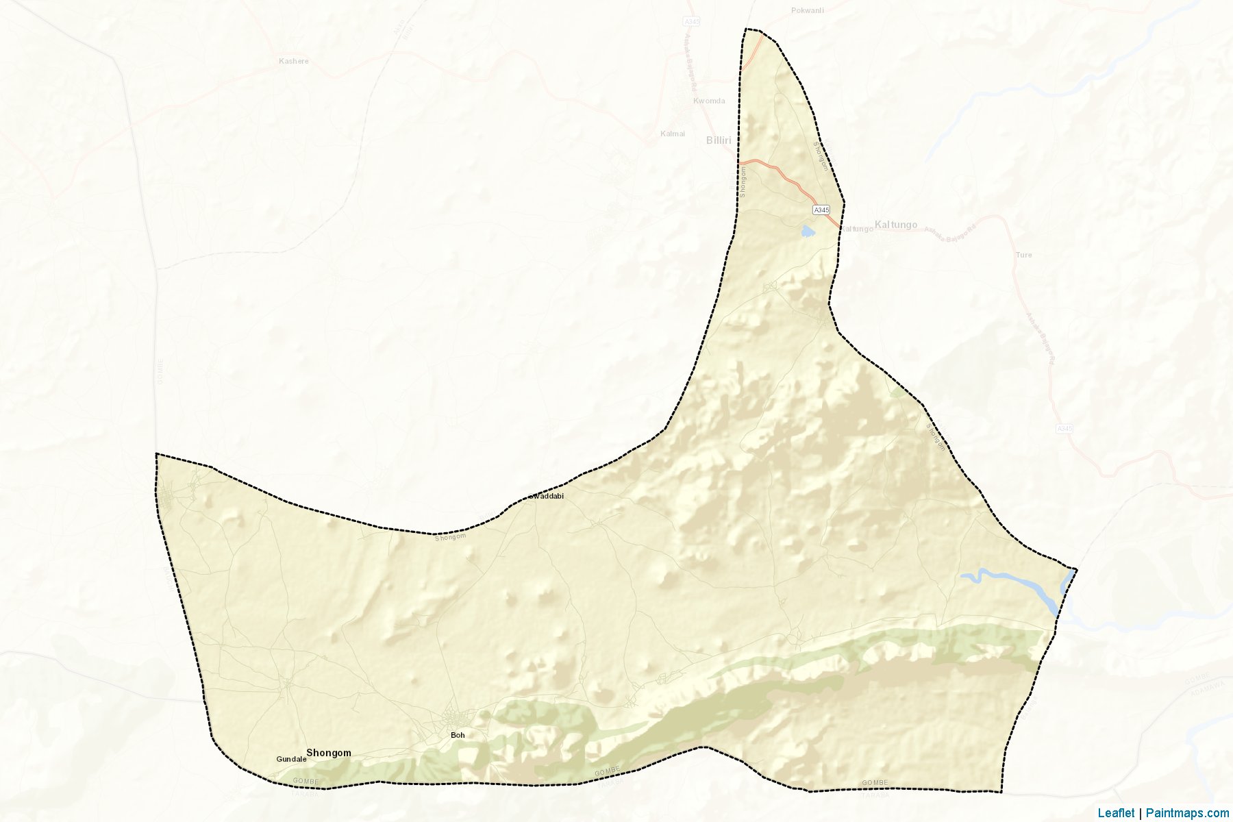 Muestras de recorte de mapas Shomgom (Gombe)-2