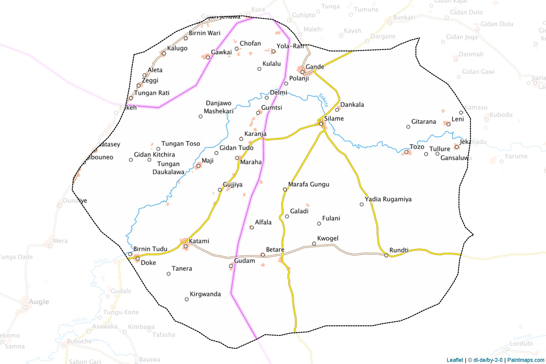 Muestras de recorte de mapas Silame (Sokoto)-1