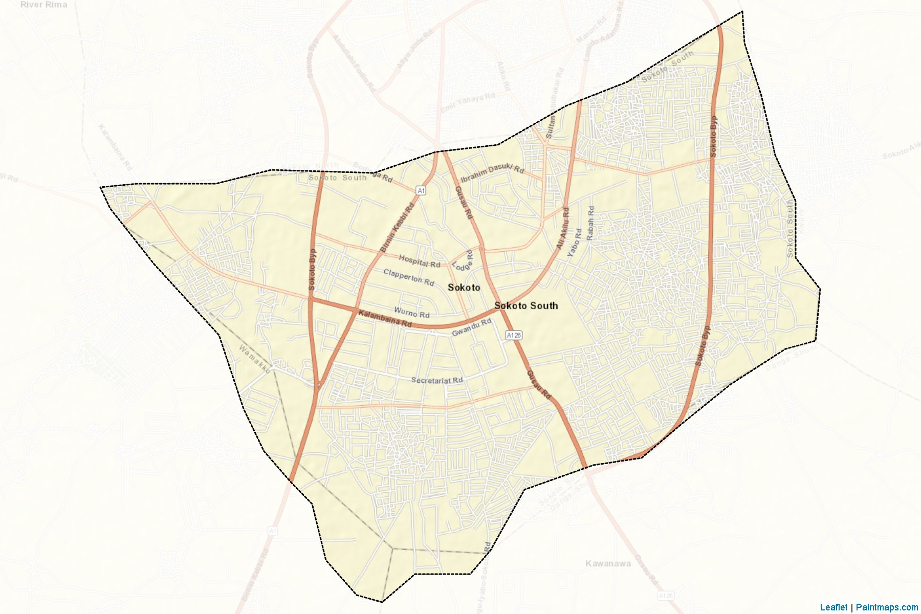 Muestras de recorte de mapas Sokoto South (Sokoto)-2