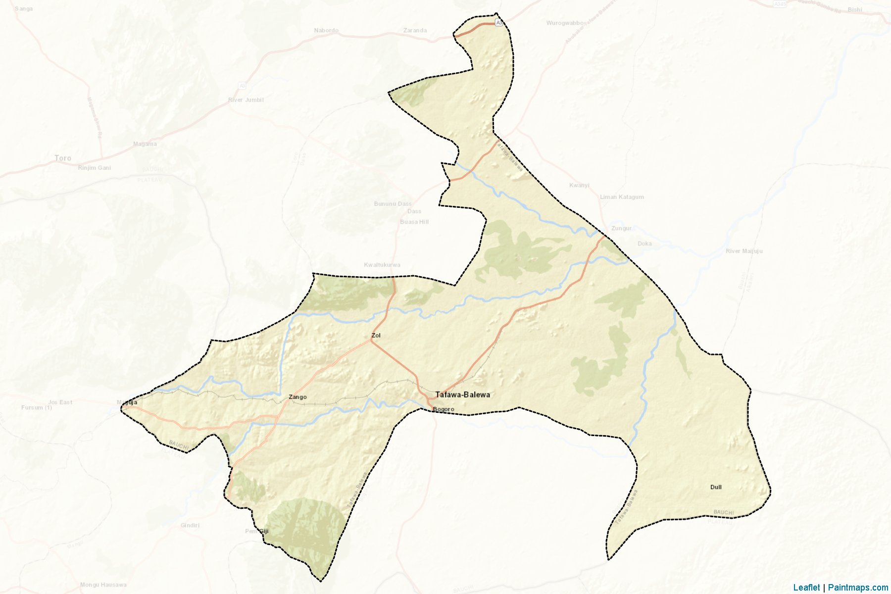 Tafawa-Balewa (Bauchi) Map Cropping Samples-2