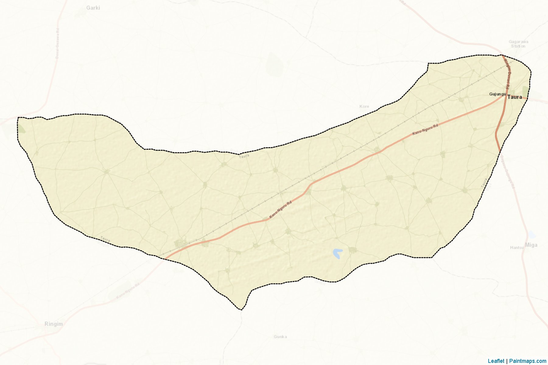 Muestras de recorte de mapas Taura (Jigawa)-2