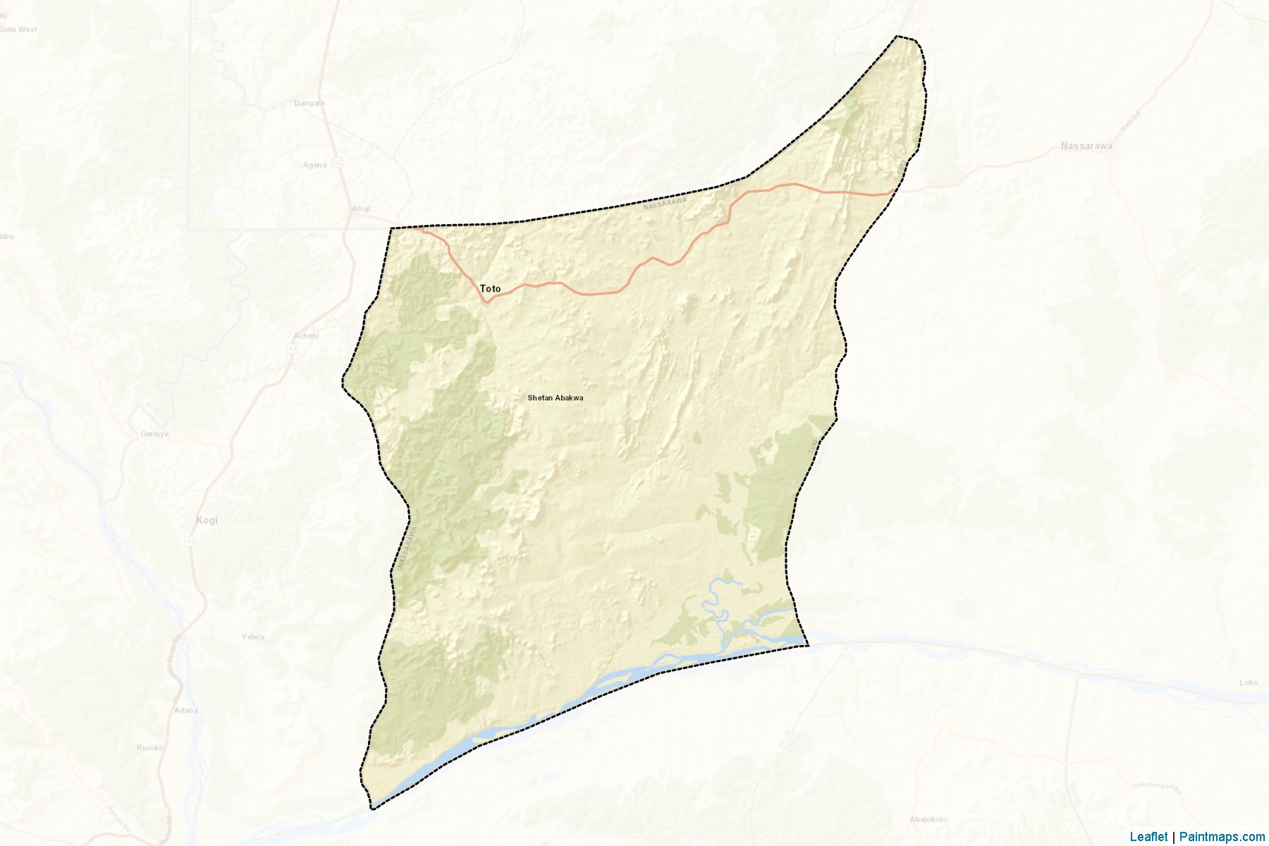 Muestras de recorte de mapas Toto (Nassarawa)-2