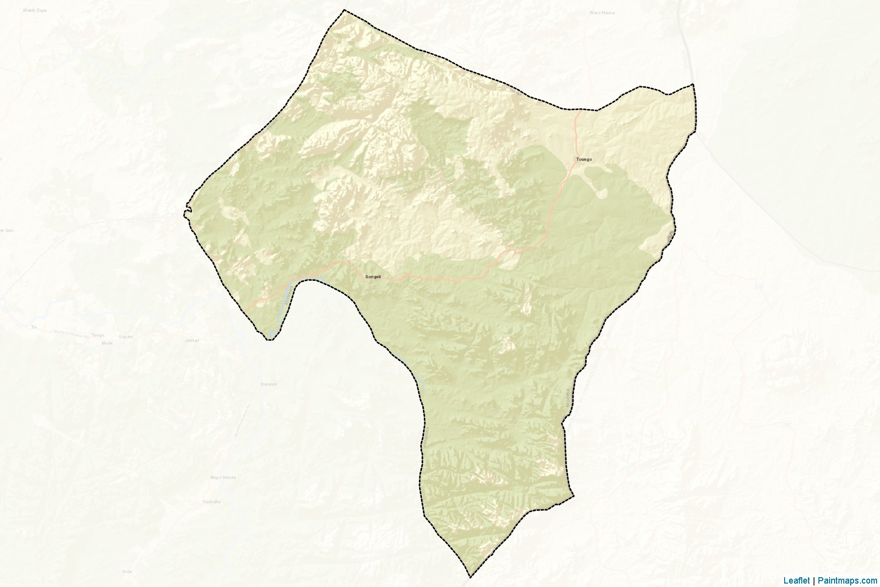 Muestras de recorte de mapas Toungo (Adamawa)-2