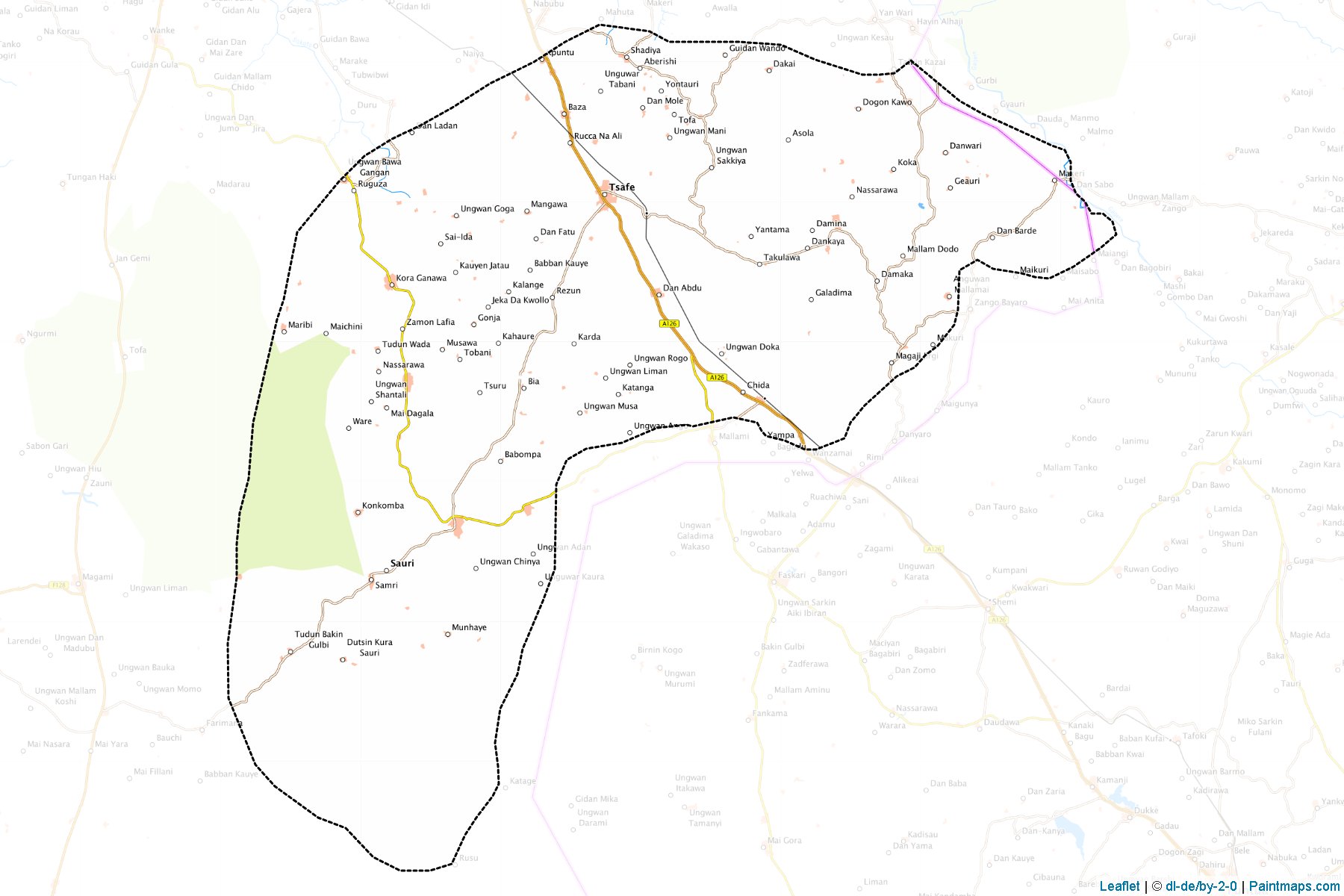 Muestras de recorte de mapas Tsafe (Zamfara)-1