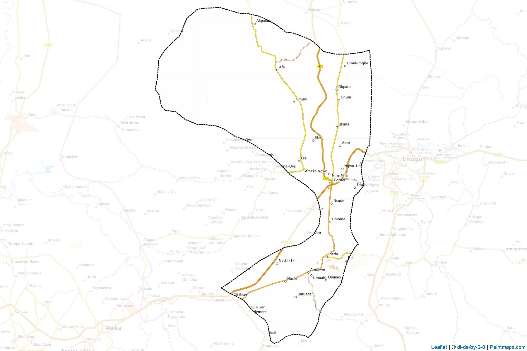 Muestras de recorte de mapas Udi (Enugu)-1